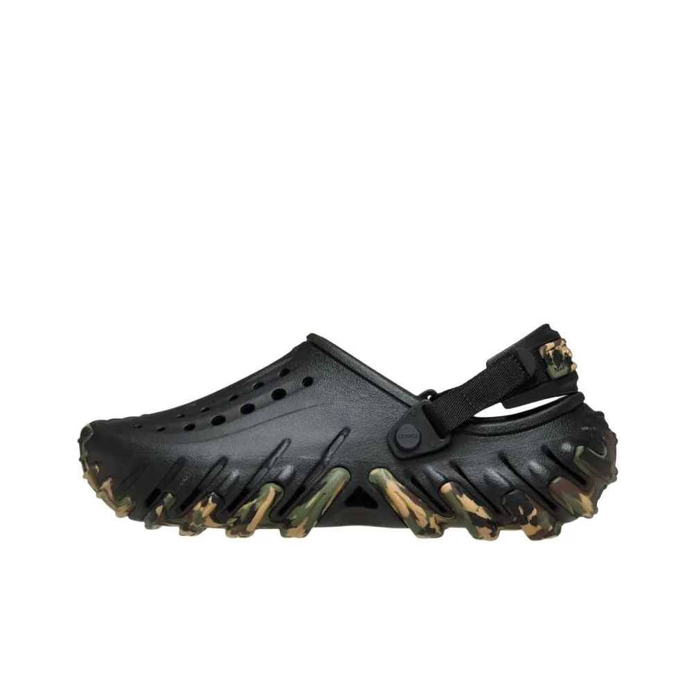 Crocs Echo CAMO RO Clog Sabo Унисекс Черный