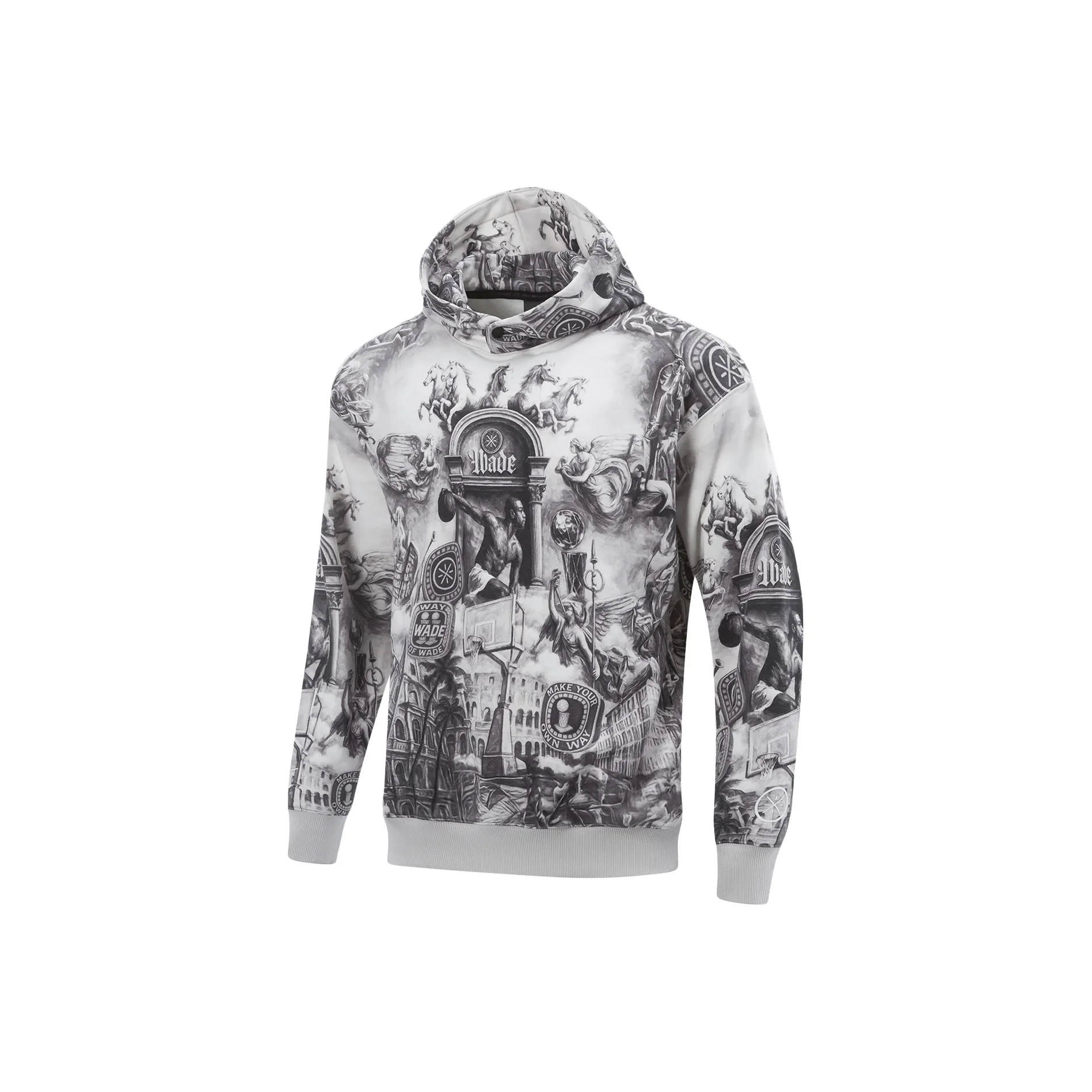 Подкладка с принтом "Черный повсюду" мужские свитшоты