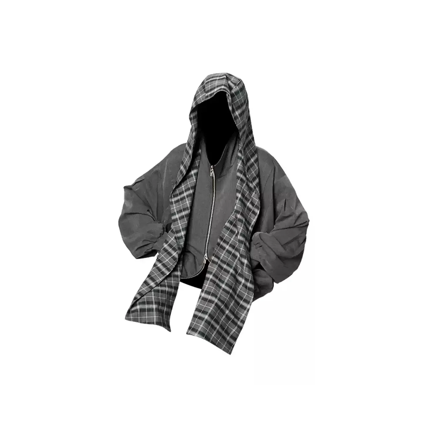 KAIZZGAO Серый Мужской Куртки