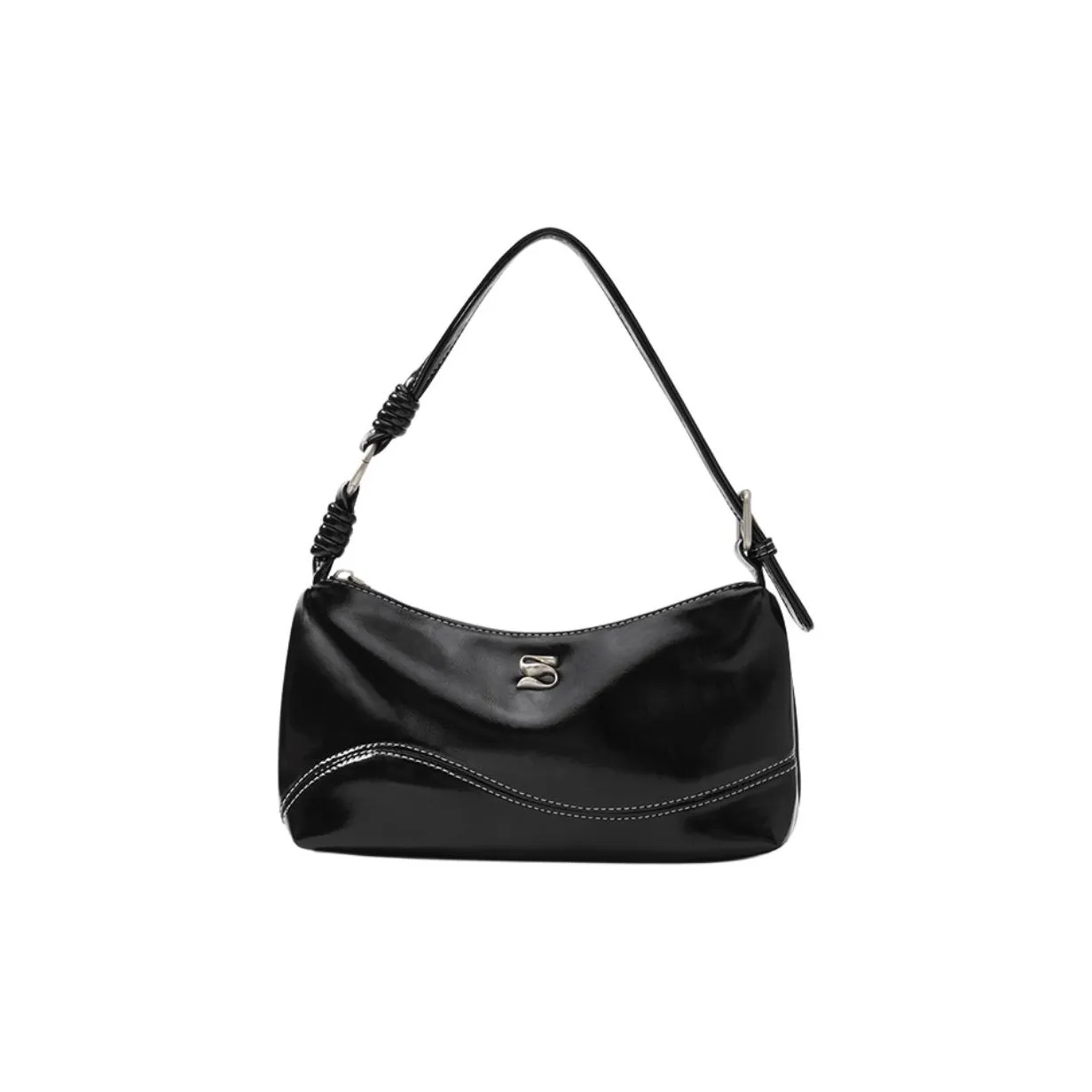 MCMIKO Искусственная кожа Сумка через плечо Стандартная Женская Черная