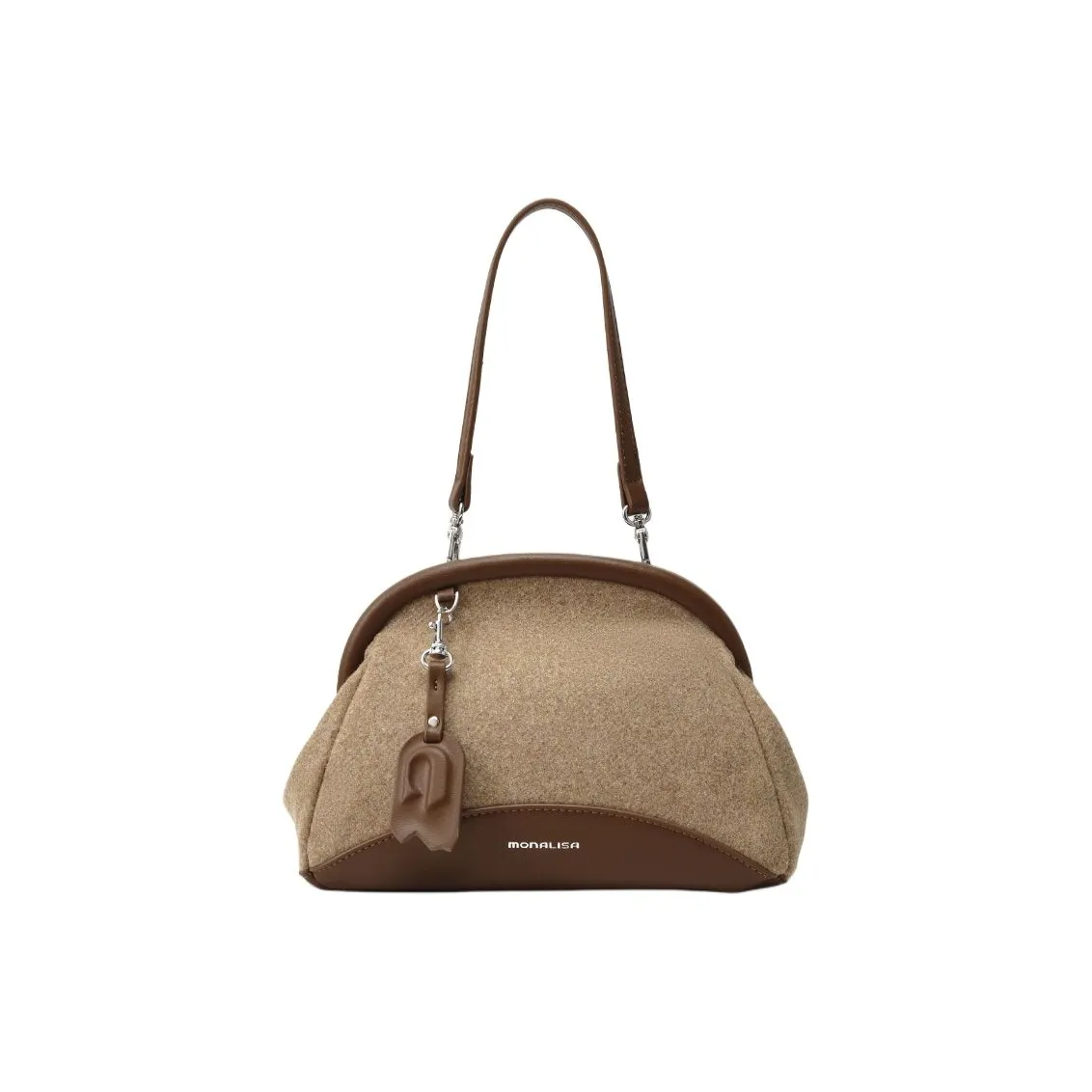 Monna Lisa Шерстяная Сумка через плечо Обычная Женская Льняная Серый