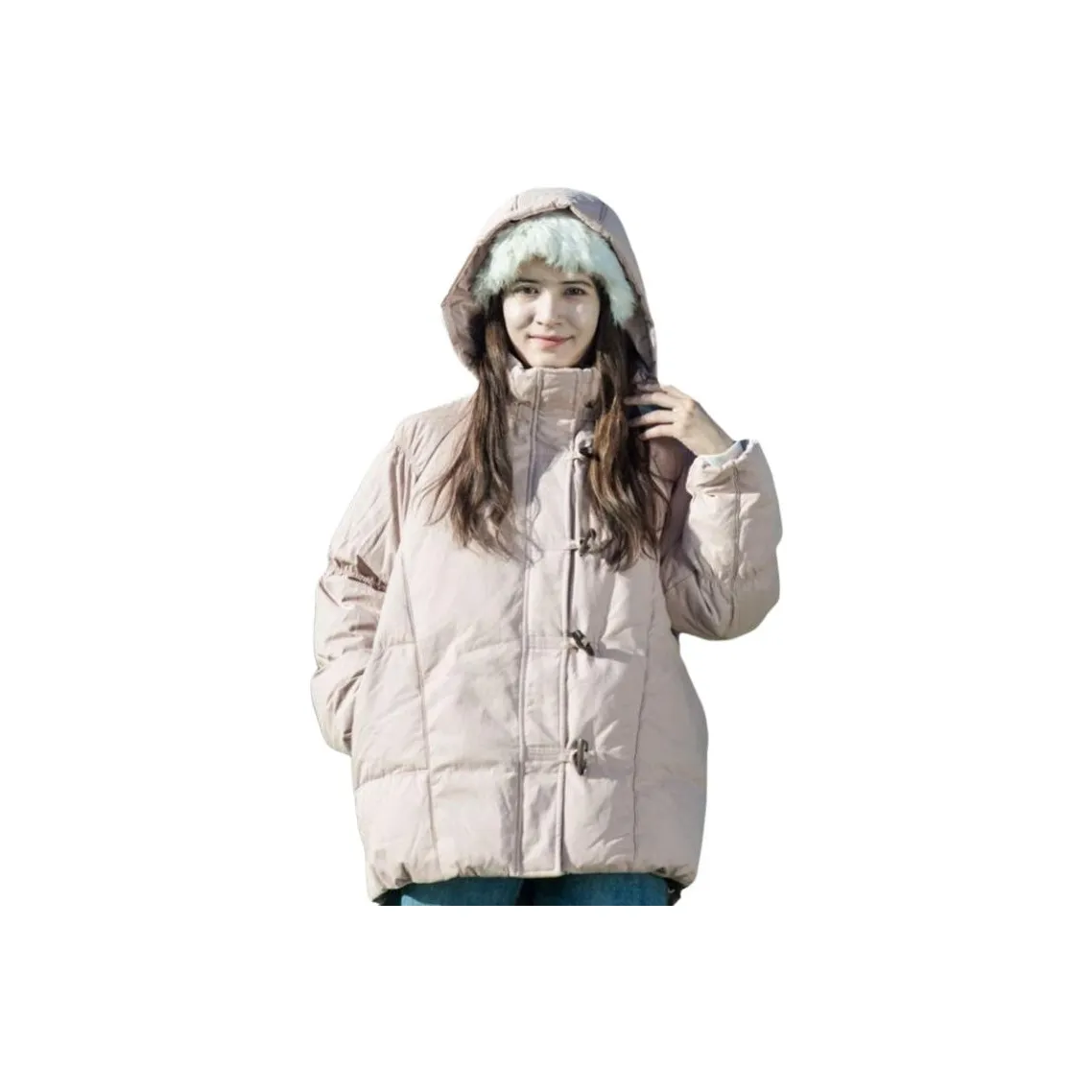 GIUHF Лепесток Розовый Женские пуховики