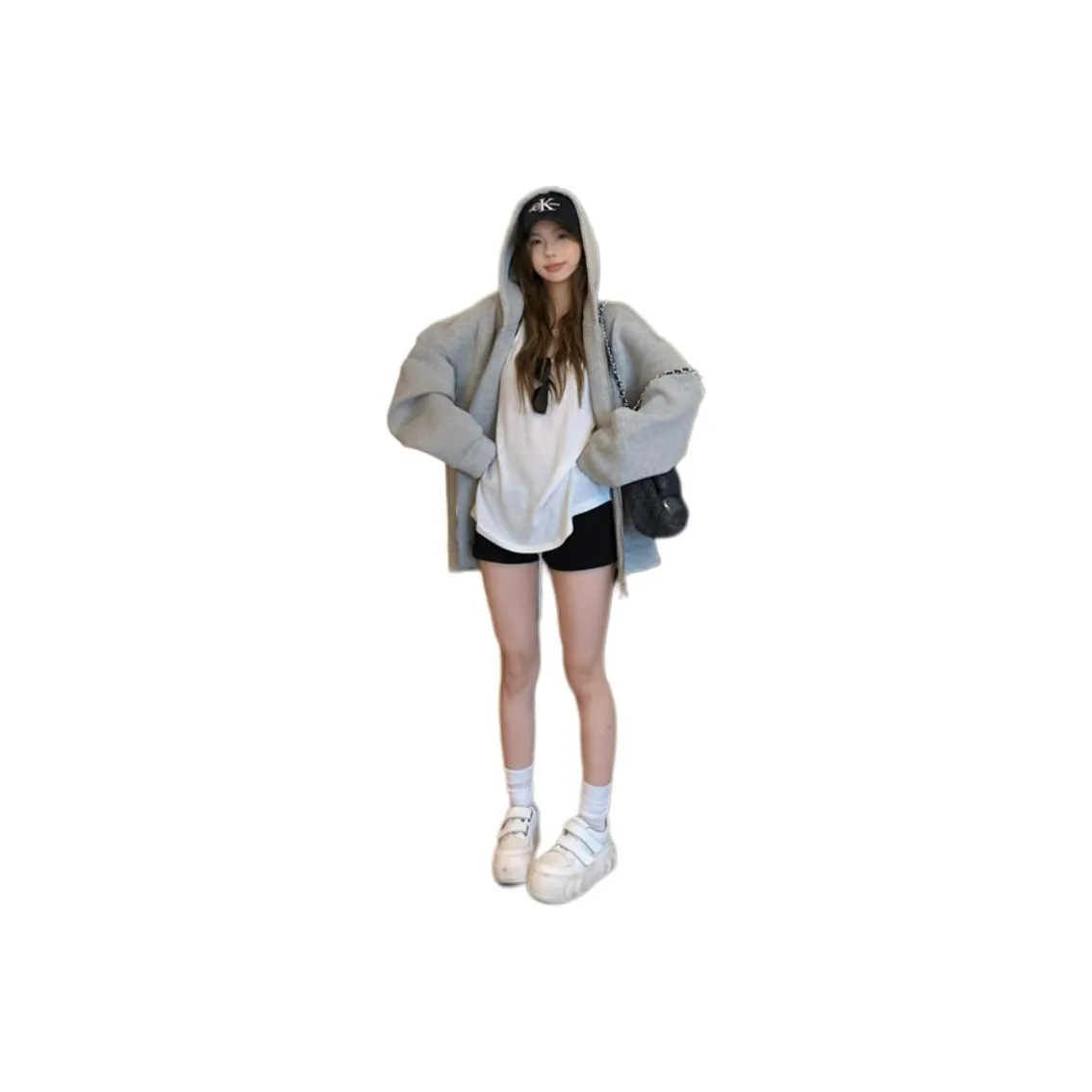 HIPHOPPUNKS Светло-серый Женский Свитшот