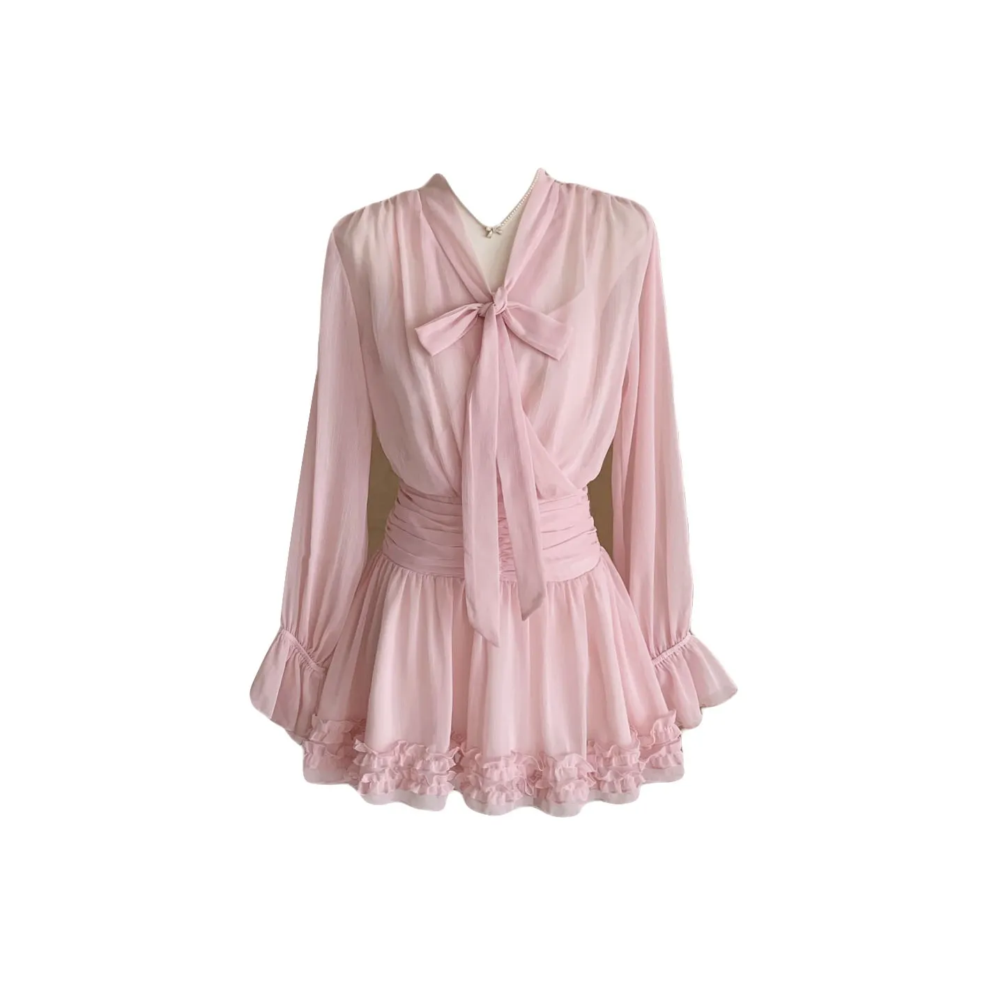 Udon House Длинное платье с длинными рукавами женское