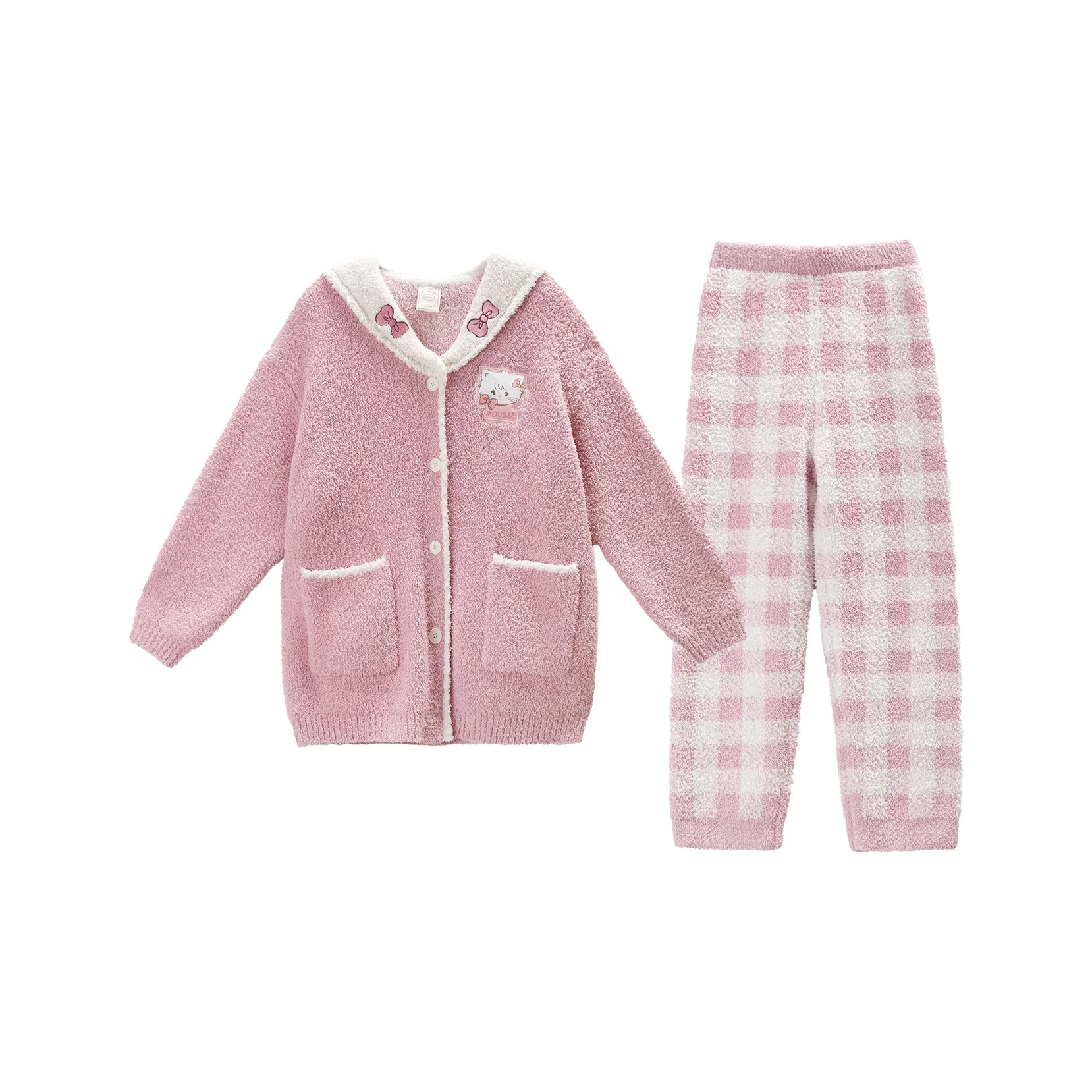 GUKOO Пижамный комплект женский пастельно-розовый