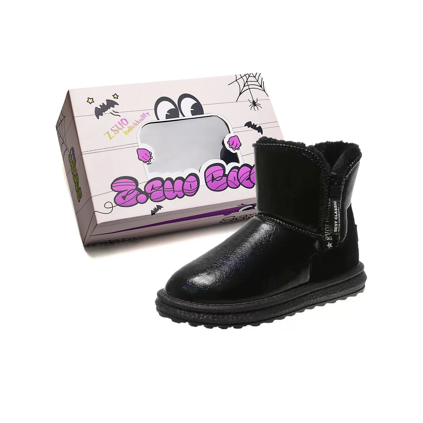 Z.SUO Термическое покрытие водонепроницаемое противоскользящее ботинки с высоким верхом (размер в длину) женские