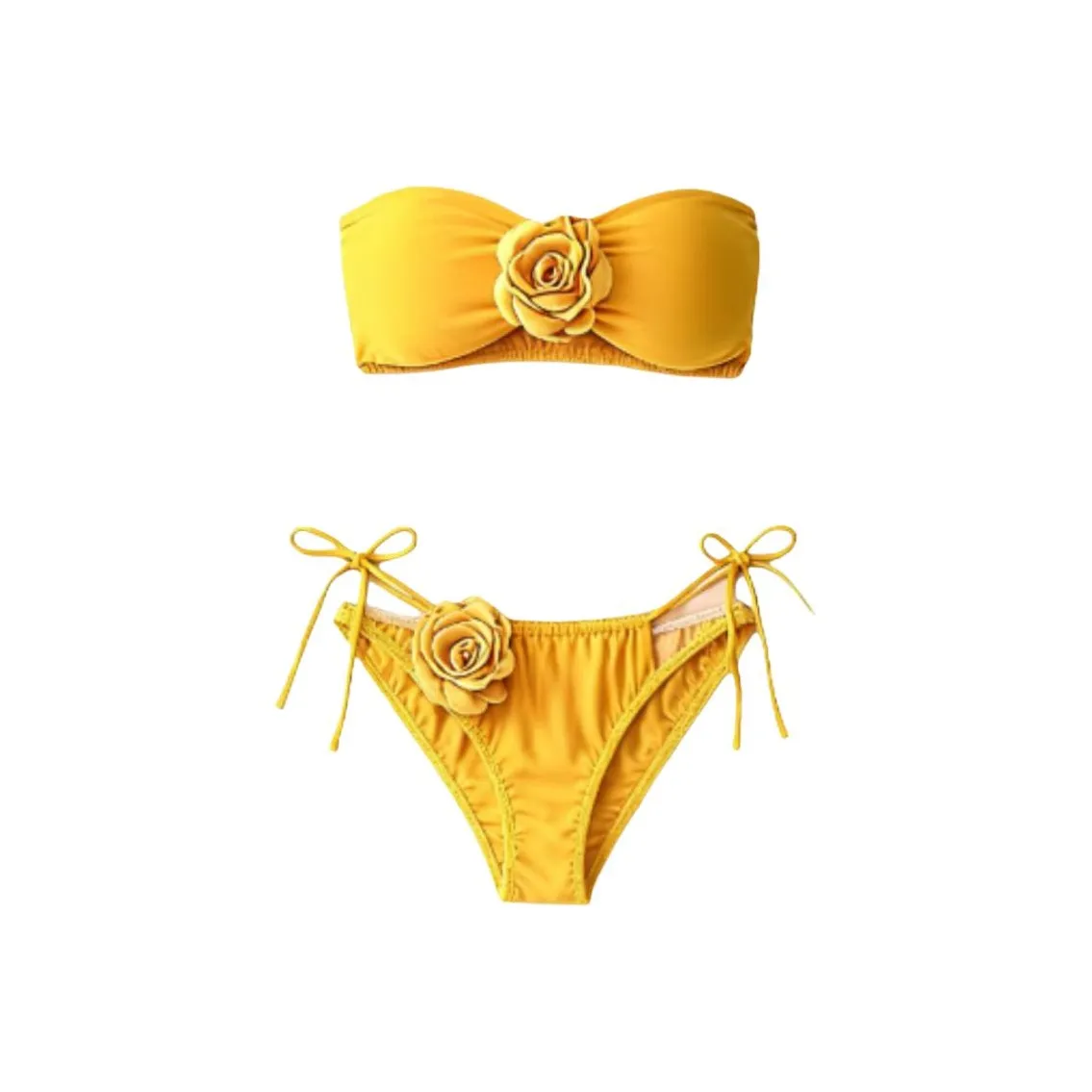 DITB Имбирно-желтый Бикини + Имбирно-желтый COVER UP Юбка Женские Бикини
