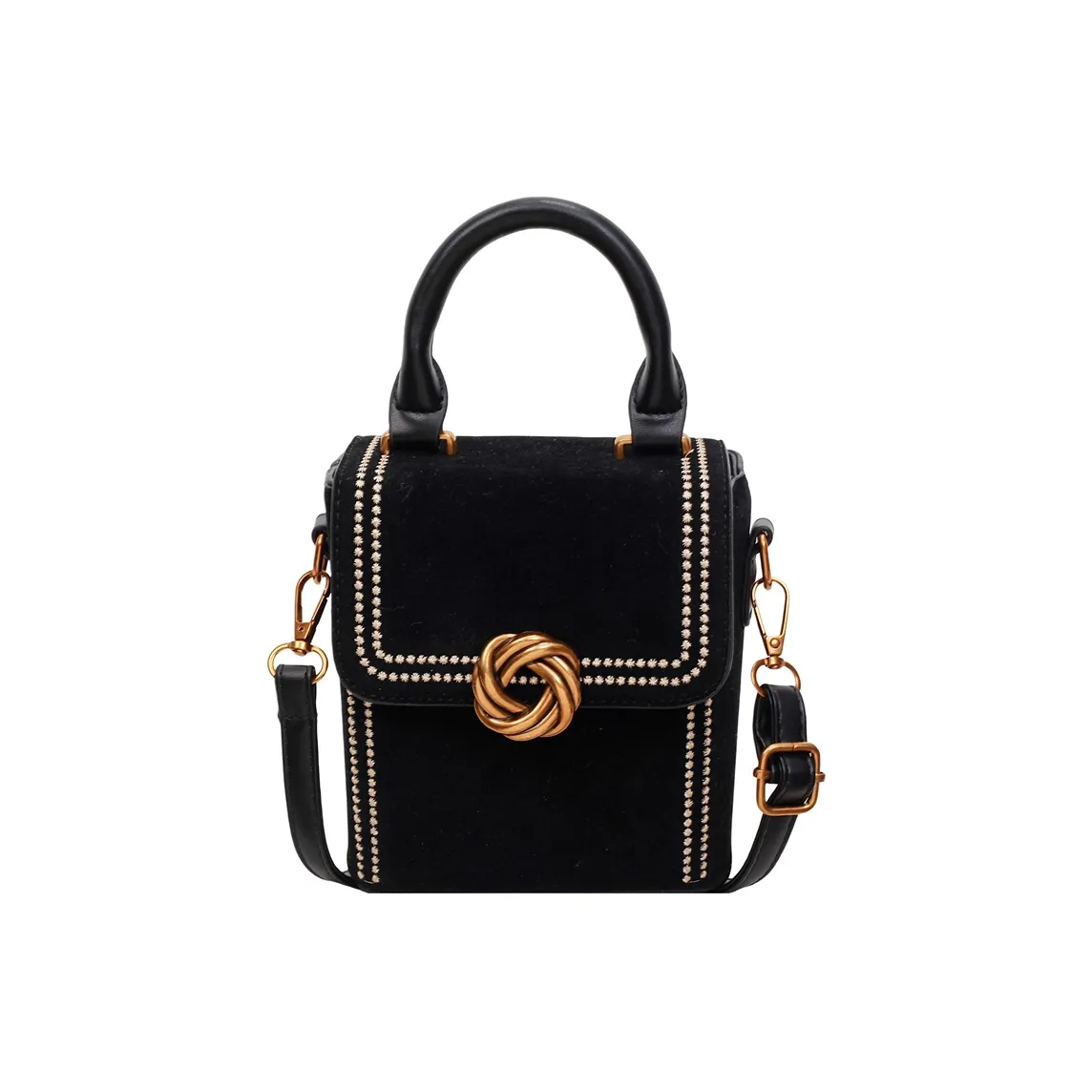 RIVMIND Кожа Бархат Сумка Стандартная Женская Черная Красная Кофейно-Коричневая