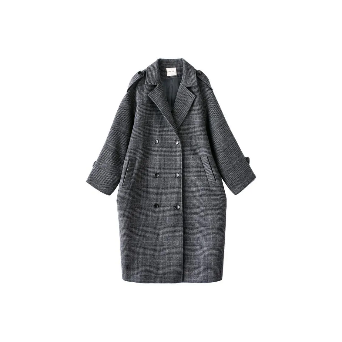 XIANSINIAO Темно-серая клетка Женское пальто