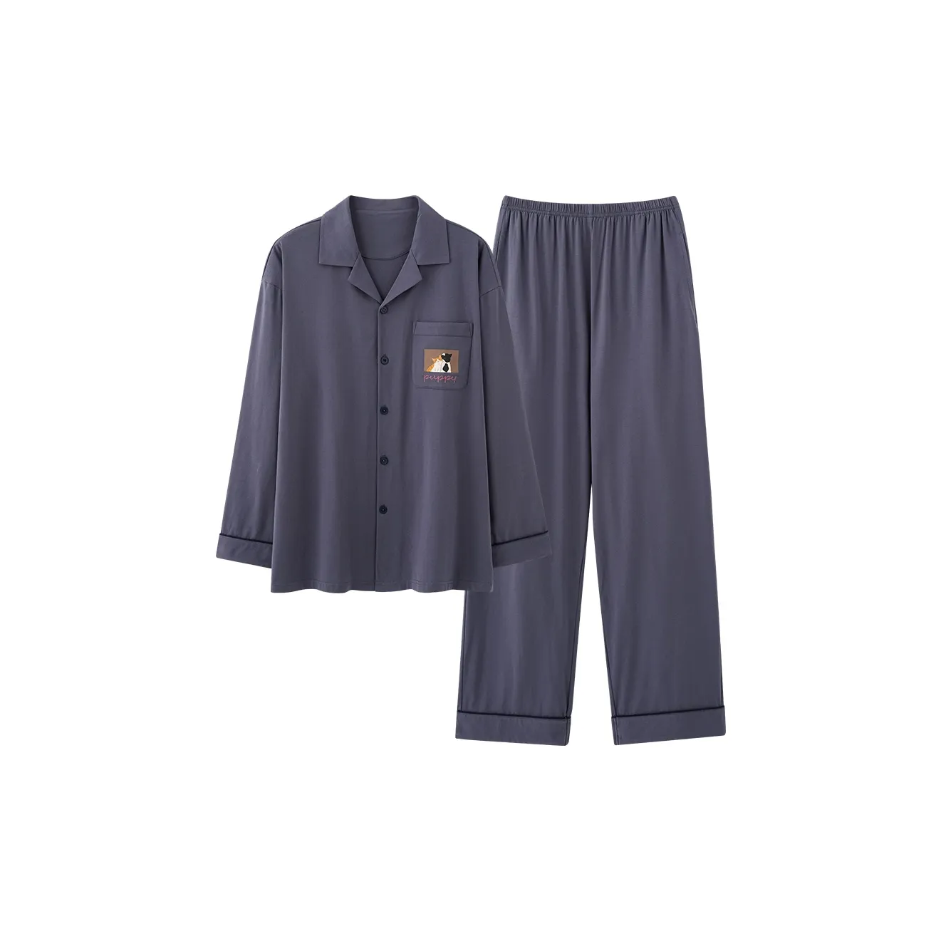 Mulong Family Темно-серый Наборы одежды Мужские Пижамные комплекты