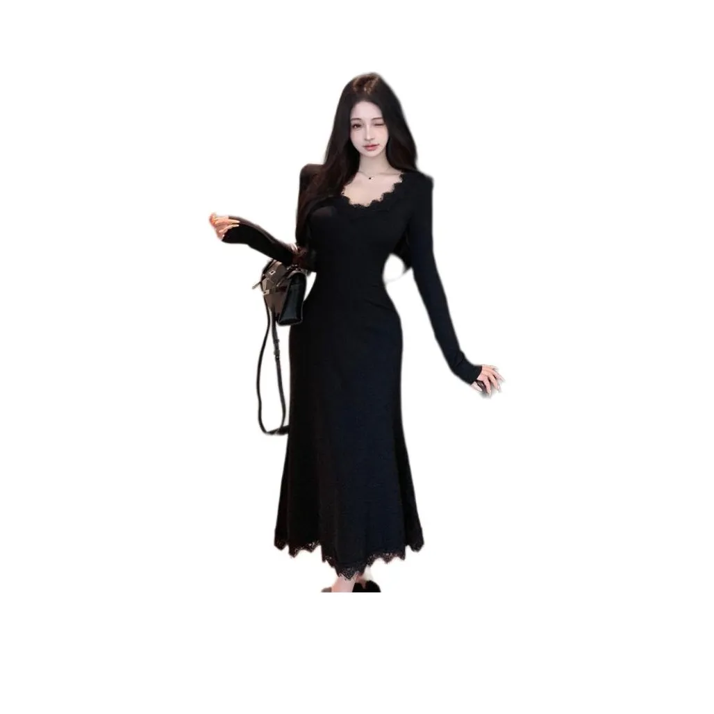 Kiki Clothing Boutique Длинное платье с длинными рукавами женское