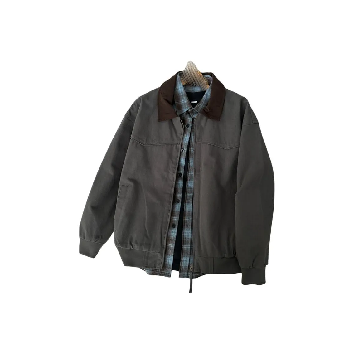 DANJUE Серый Зеленый Унисекс Куртки