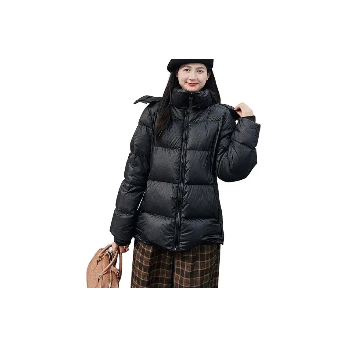 VINMUK Cropped Black Gold Women's Down Jackets (Пуховики)