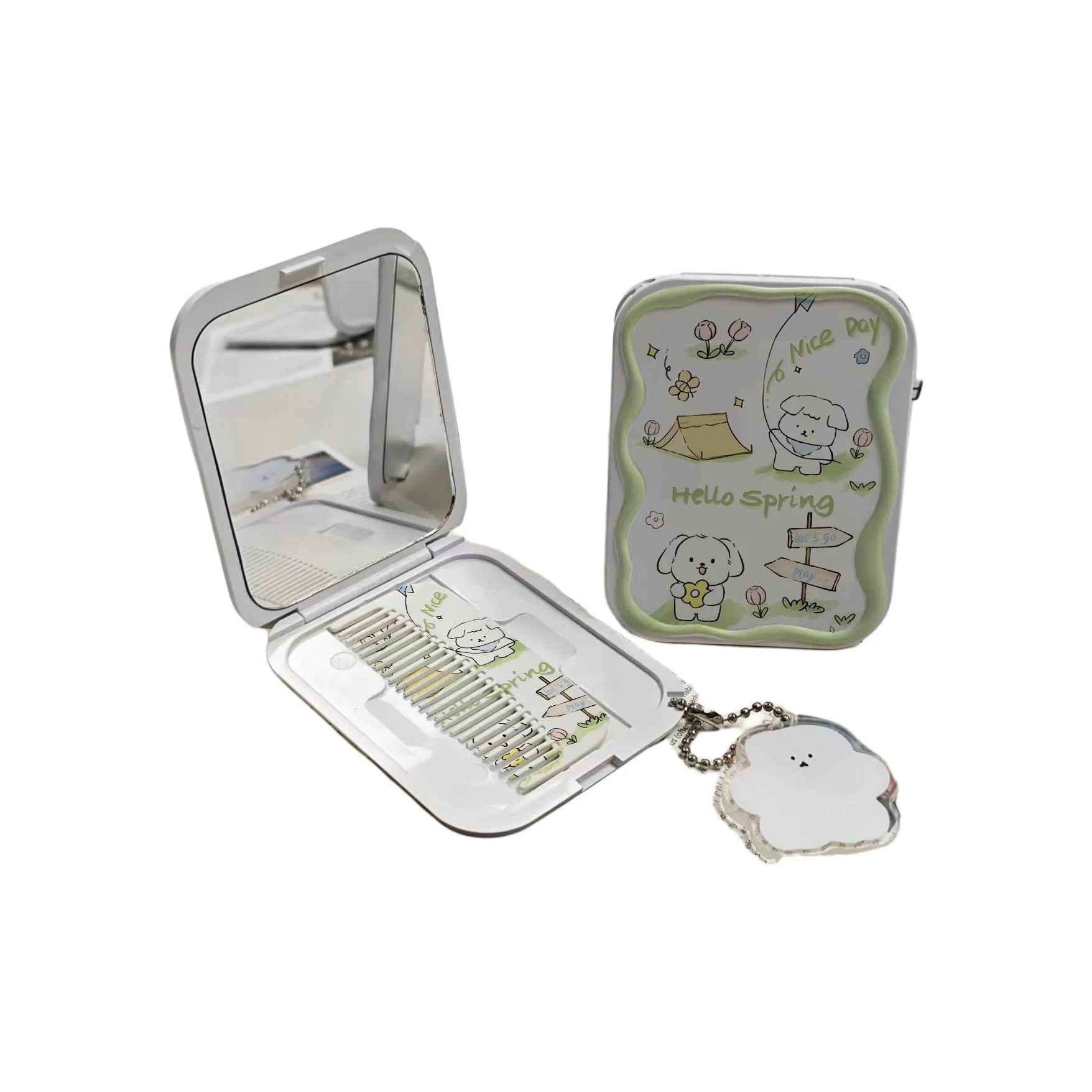 Verbena Linn Портативный Зеркало для макияжа с подставкой складной столик для макияжа для студентов и общежитий