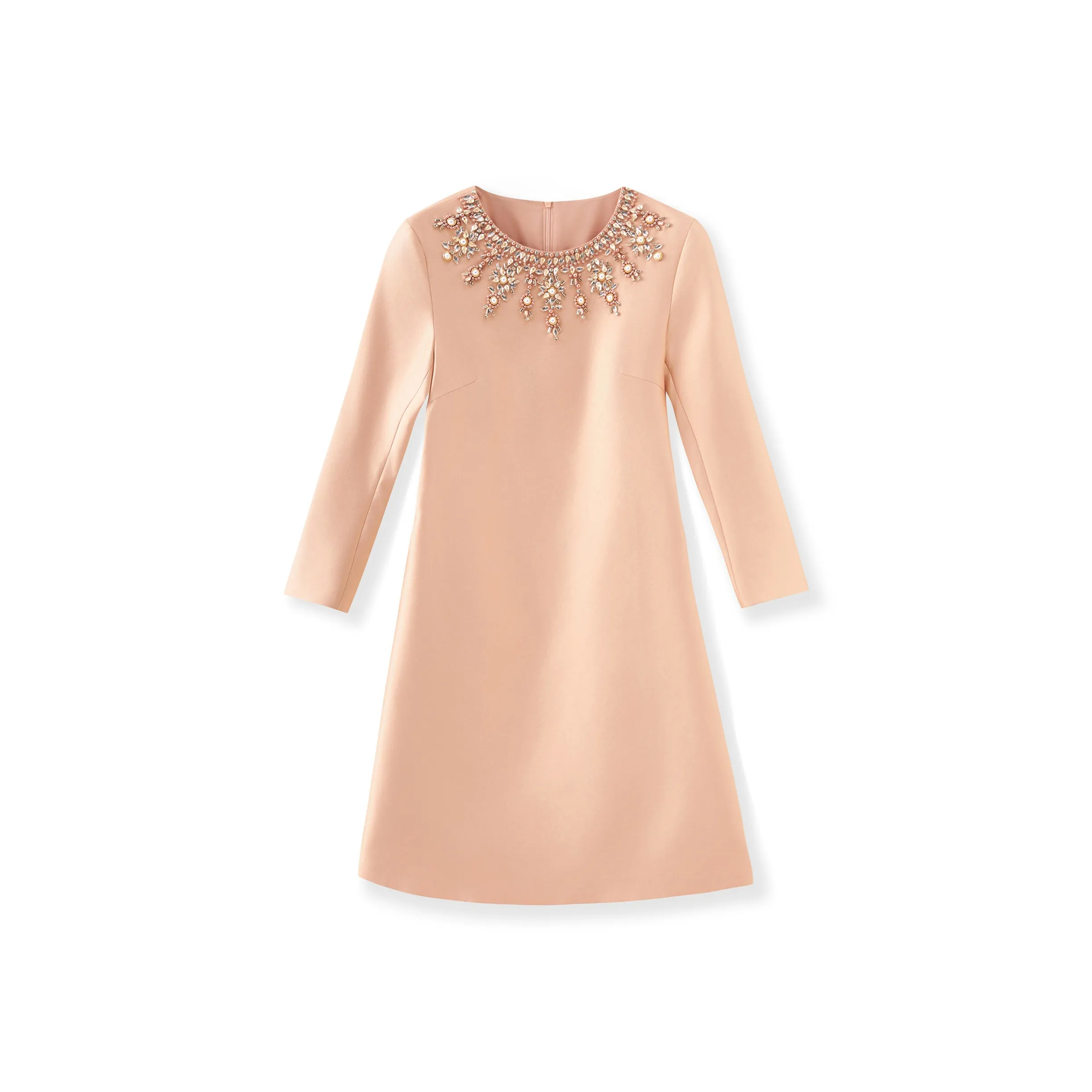 MH Розовое золото Женские Длинные Платья с рукавами