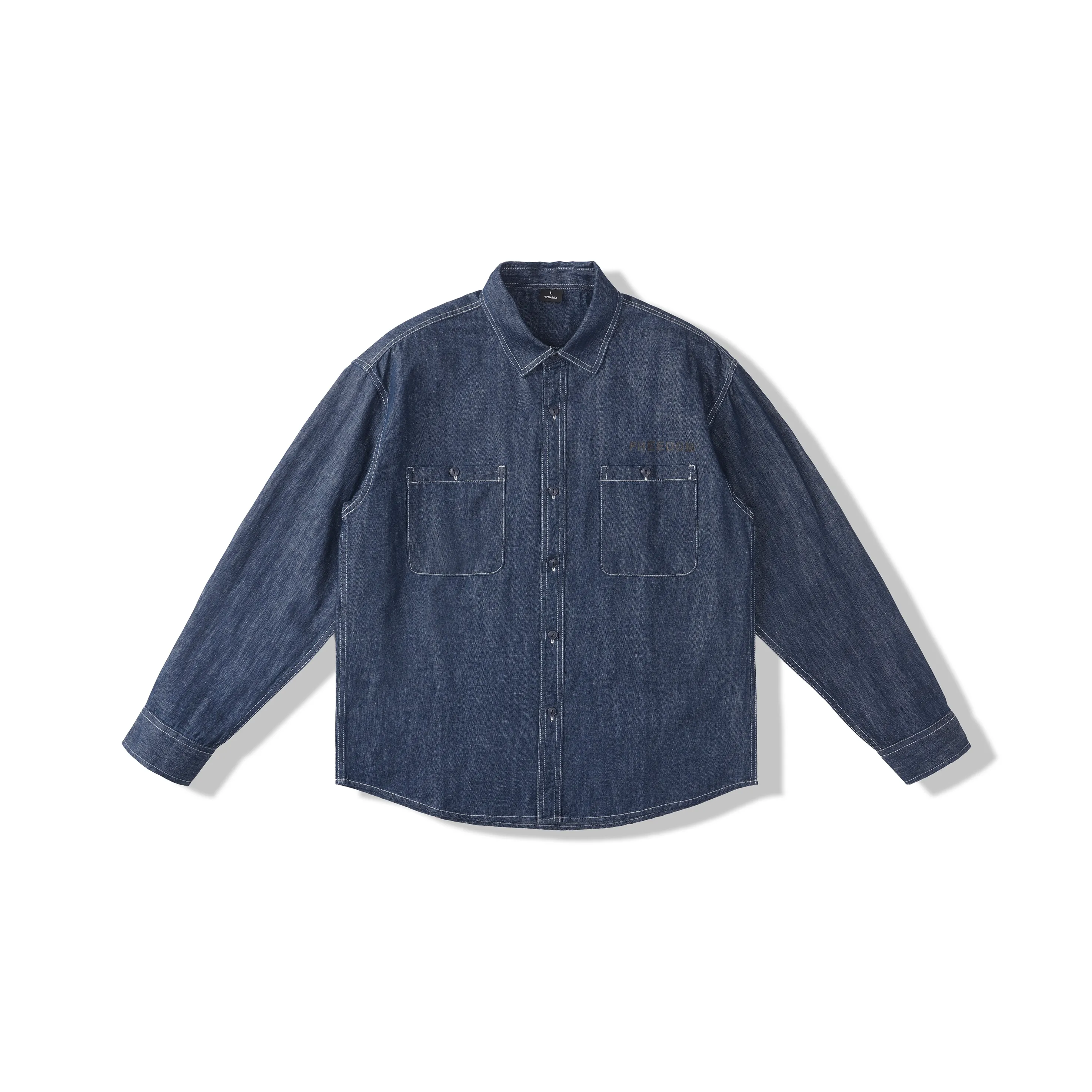 J.F.U Blue Men's Shirts J.F.U Синий Мужские Рубашки
