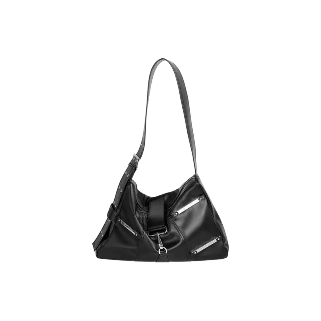 Kikawa Card ПУ (полиуретан) Тоут Сумка Сумка для покупок Сумка через плечо Сумка на плечо Средняя Женская Черная