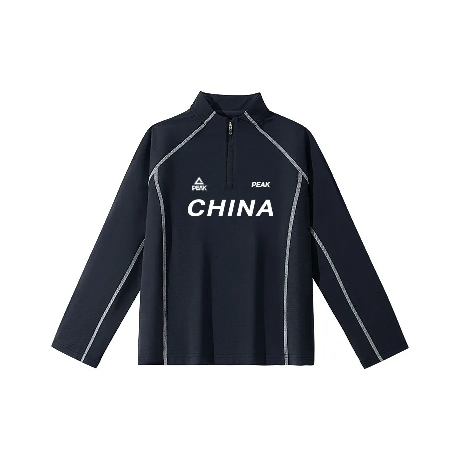 PEAK Темно-синий PK Китай Текст Kids T Рубашки