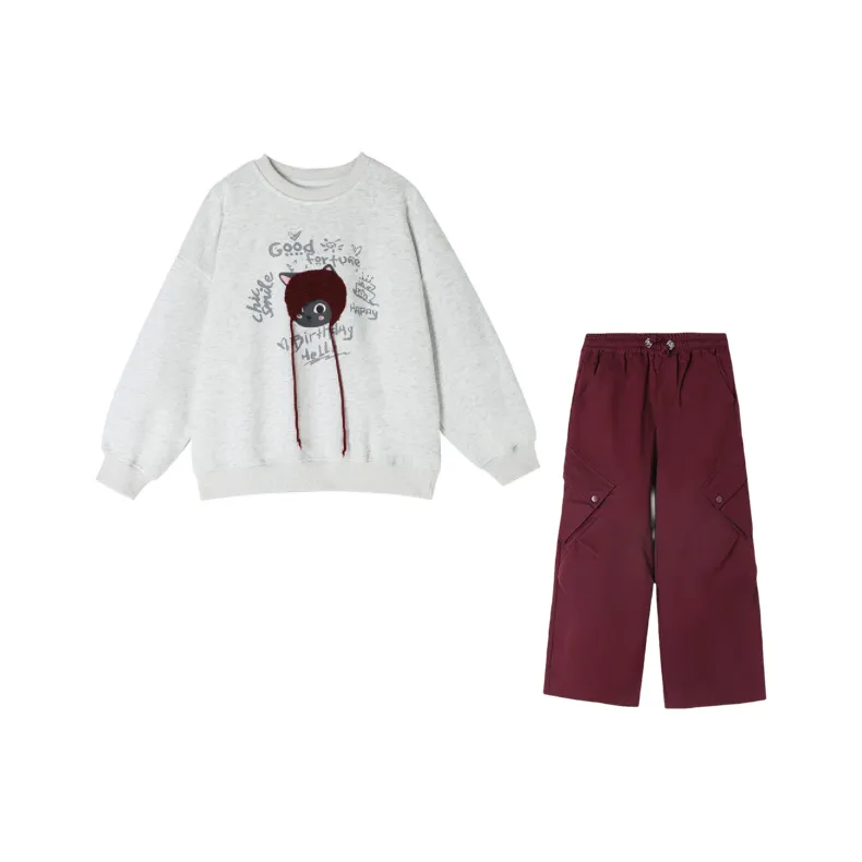 YUANYUAN GIRL Спортивный костюм Осенний Двухкомпонентный комплект для детей 3-7 лет