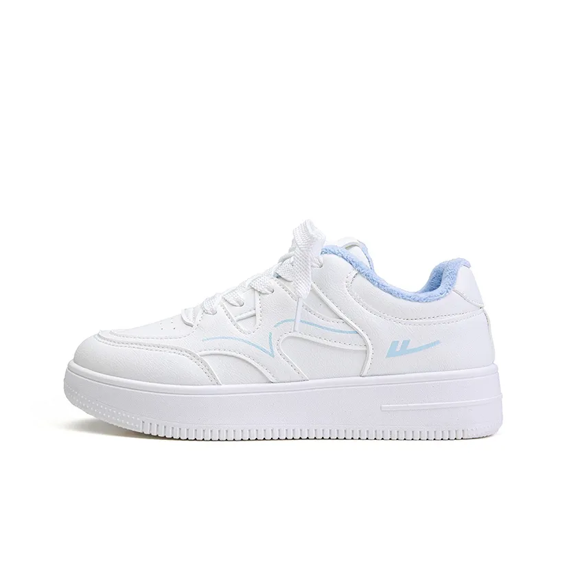 Warrior Термический Износостойкий Водонепроницаемый Низкий Верх Утепленная Обувь Женская Белый Светло-Синий