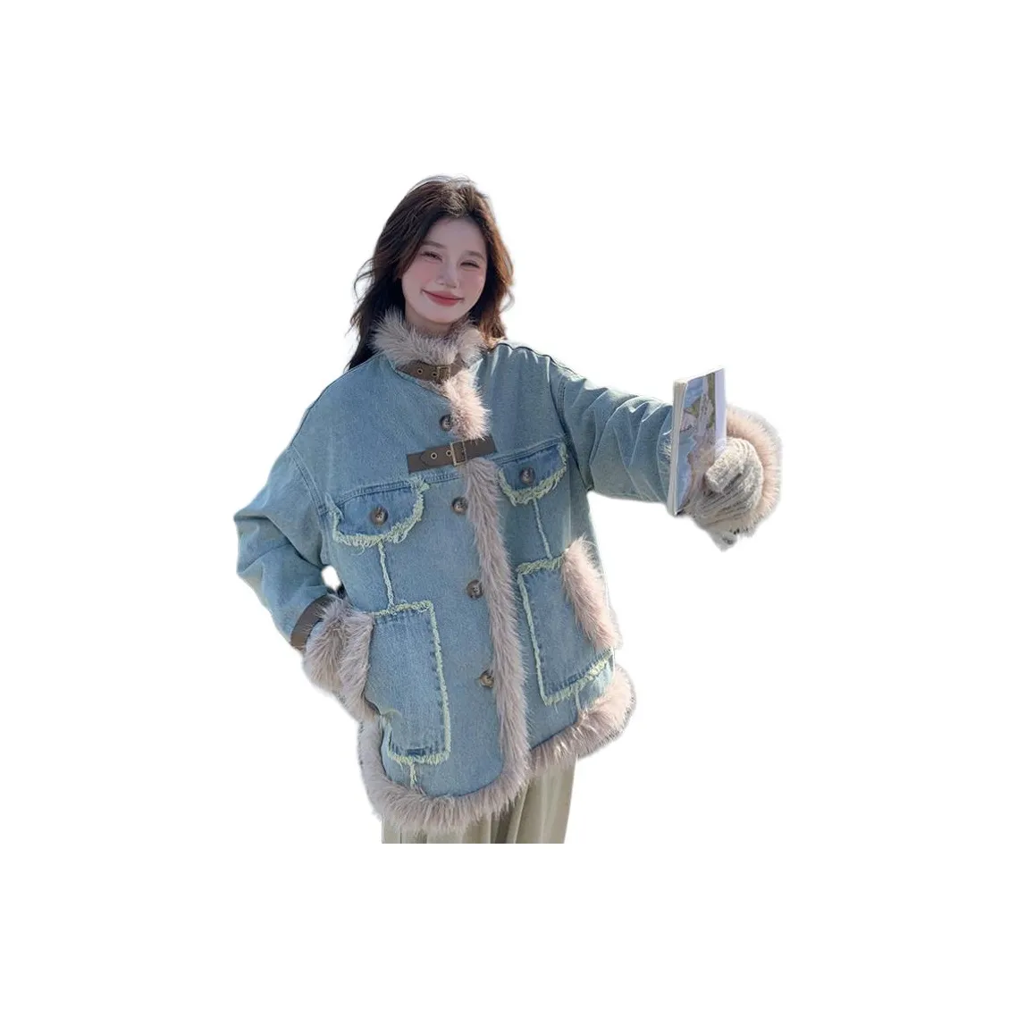 MEXICAN Бархат Feel Пальто Женское