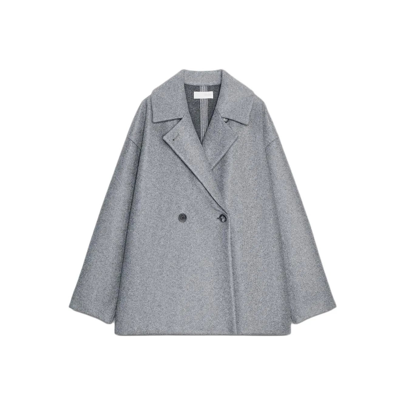 ZARA Женское пальто угольно-серого цвета