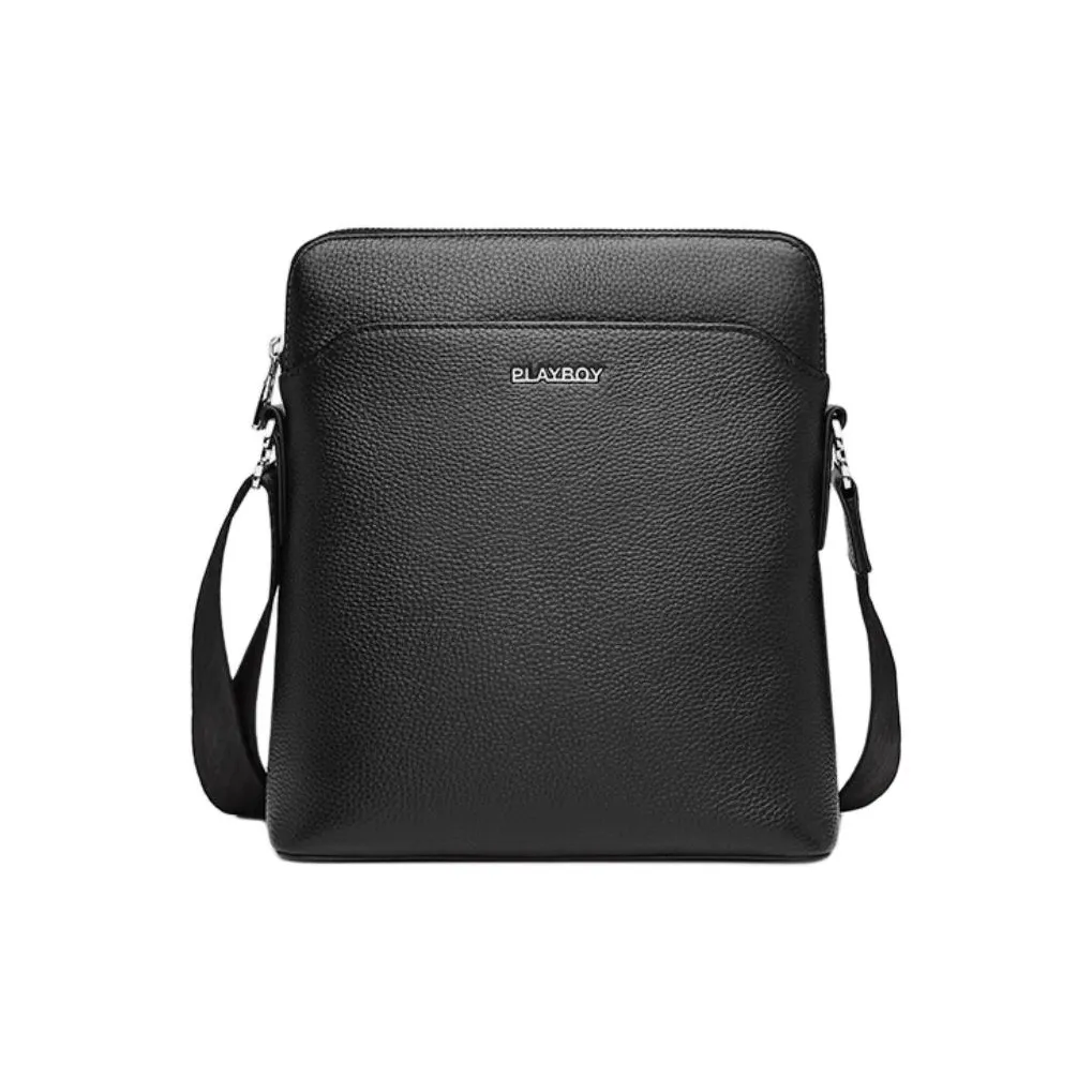 PLAYBOY Collaboration Коровья кожа с синтетической кожей сумка через плечо средний размер мужской черный