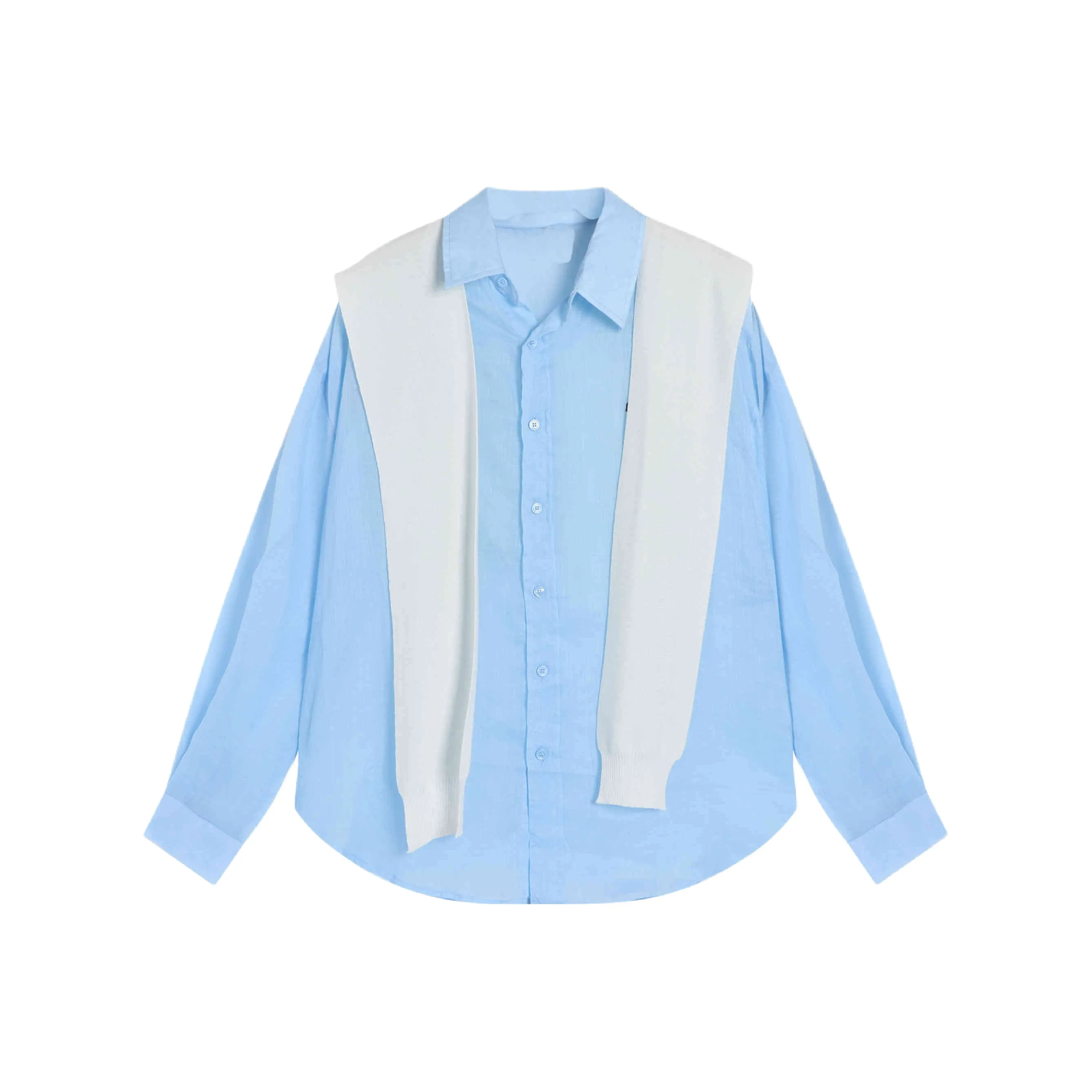 GZQJ Синий Женская Рубашка