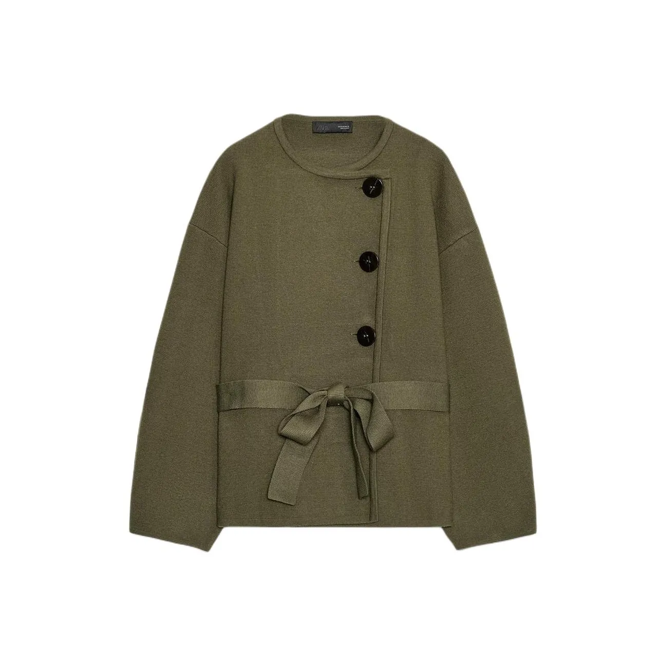 ZARA Женское пальто темно-зеленого цвета