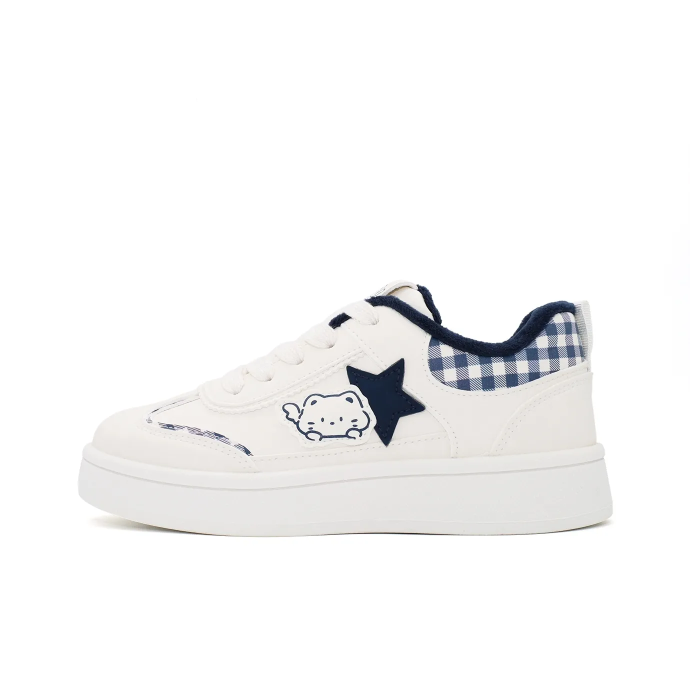 B10CROWN Флис с подкладкой термический износостойкий и легкий низкий топ кроссовки для скейтбординга женские бежевый темно-синий