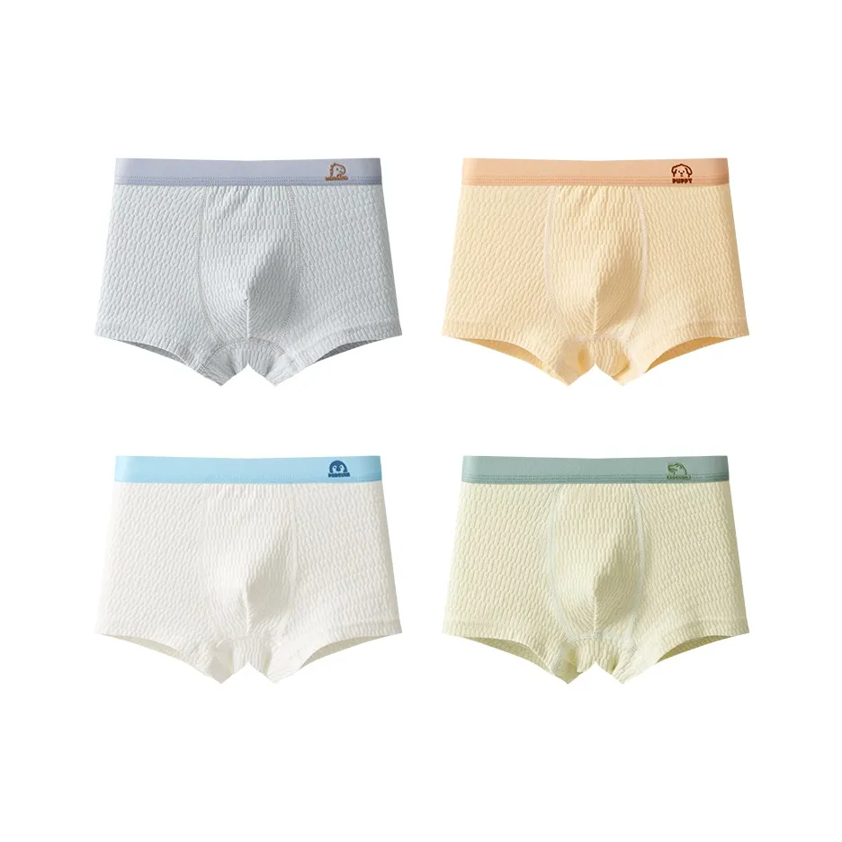 MIANZHI 4 пачки Натуральный белый + Светло-желтый + Светло-серый + Светло-зеленый Детское нижнее белье