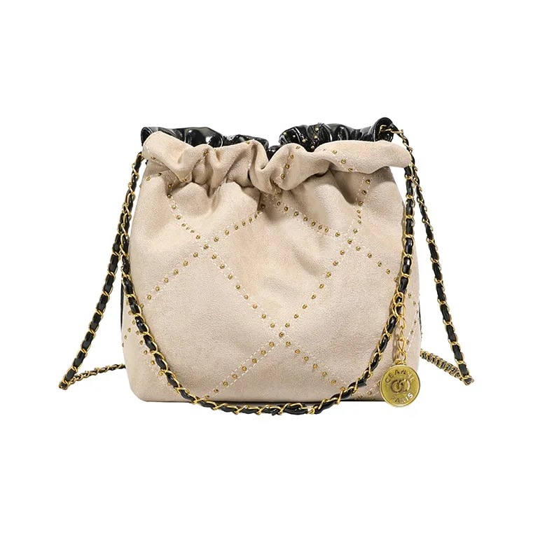 TOUTSEUL YOLO ПУ (полиуретан) Сумка через плечо Женская Слоновая серый Кофейно-коричневый