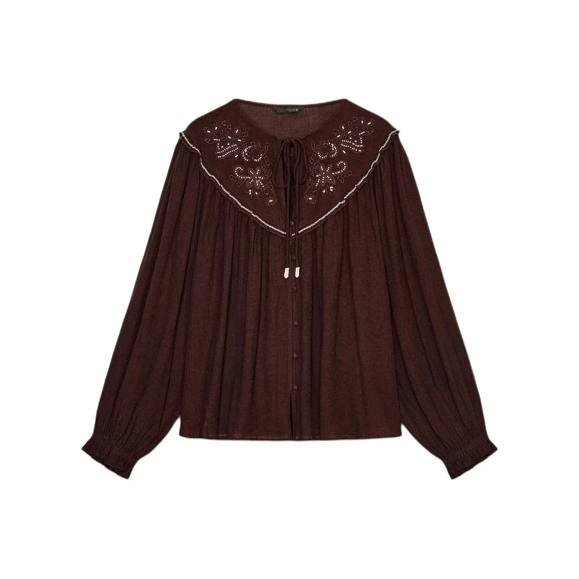 ZARA Баклажаново-фиолетовые Женские Рубашки