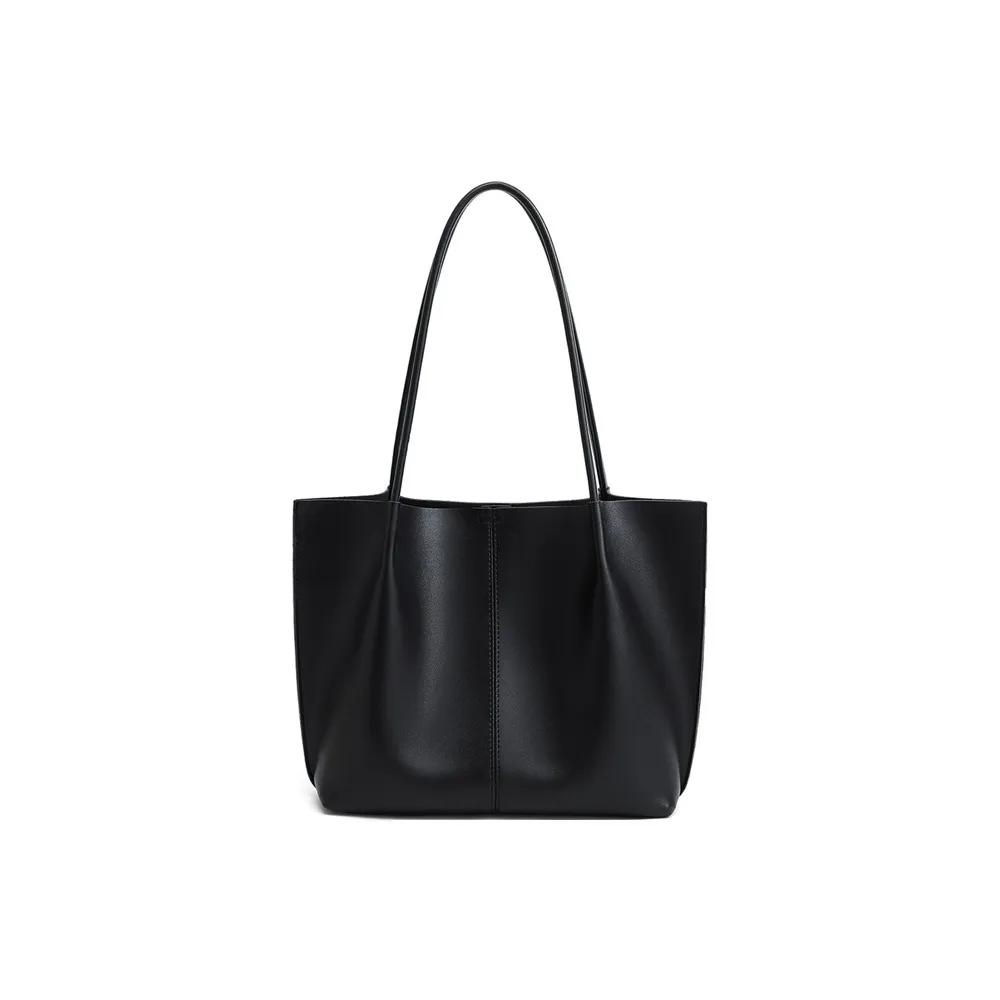 Younger Song Сумка через плечо из коровьей кожи с синтетической кожей женская черная