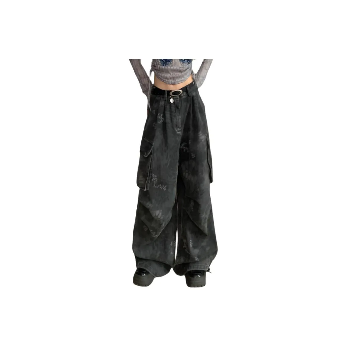 KULAIYA Змеиная кожа Узор Камуфляж Унисекс Джинсы