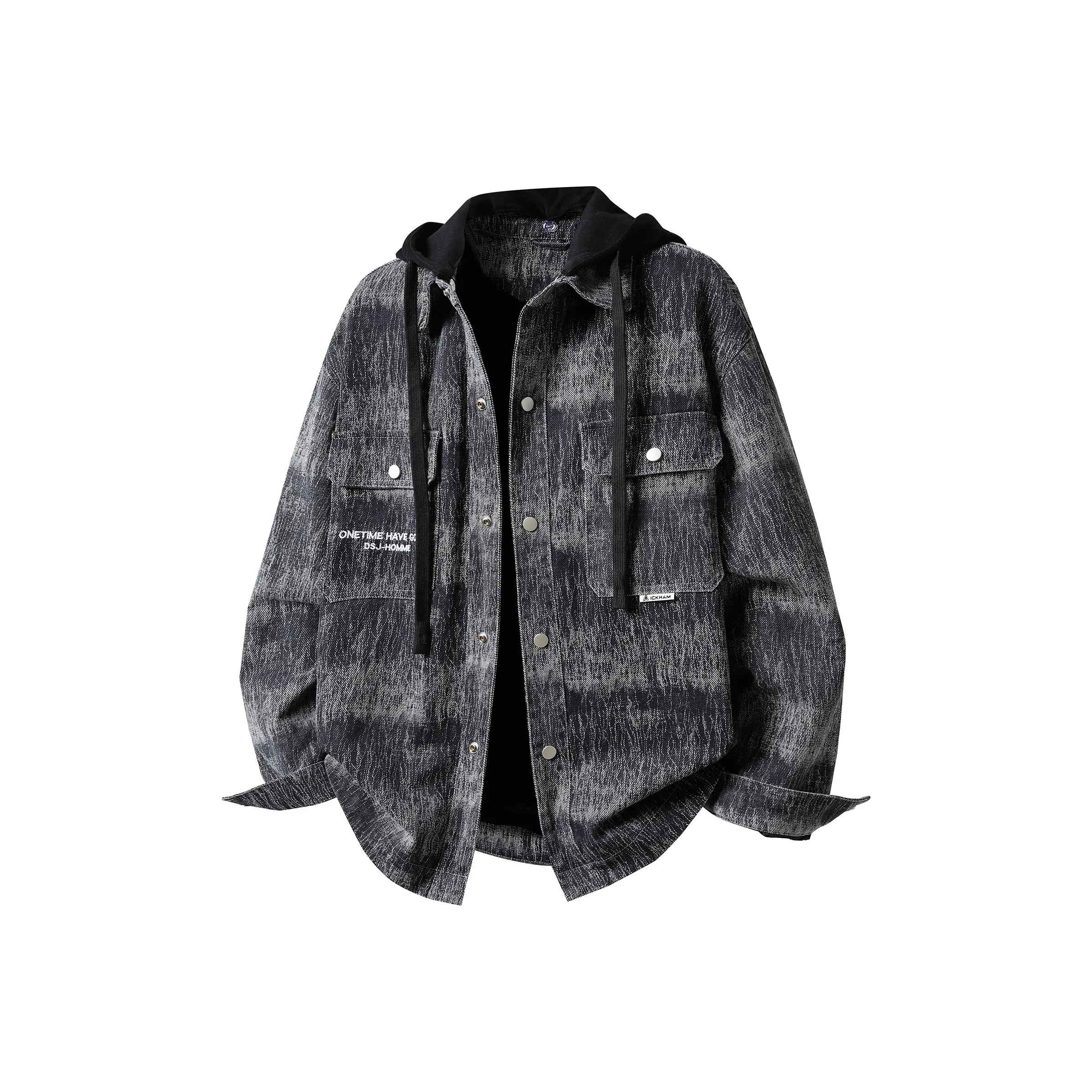 RIEZU Черный Унисекс Джинсовые куртки