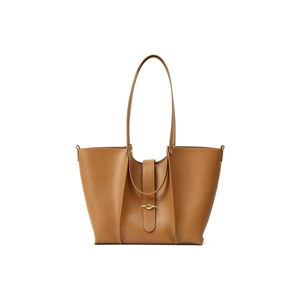 Younger Song Коровья кожа Тоут Сумка Сумка через плечо Стандартная Женская Карамель