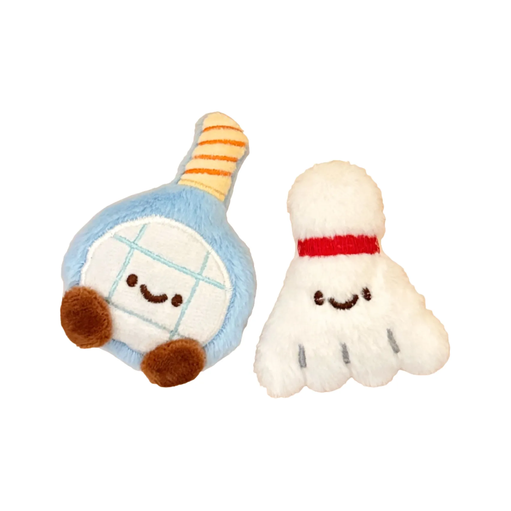 LEVENKENESS Бадминтон Настольный теннис Racket And Кукла Набор Плюшевый Подвеска 6 см Высокий