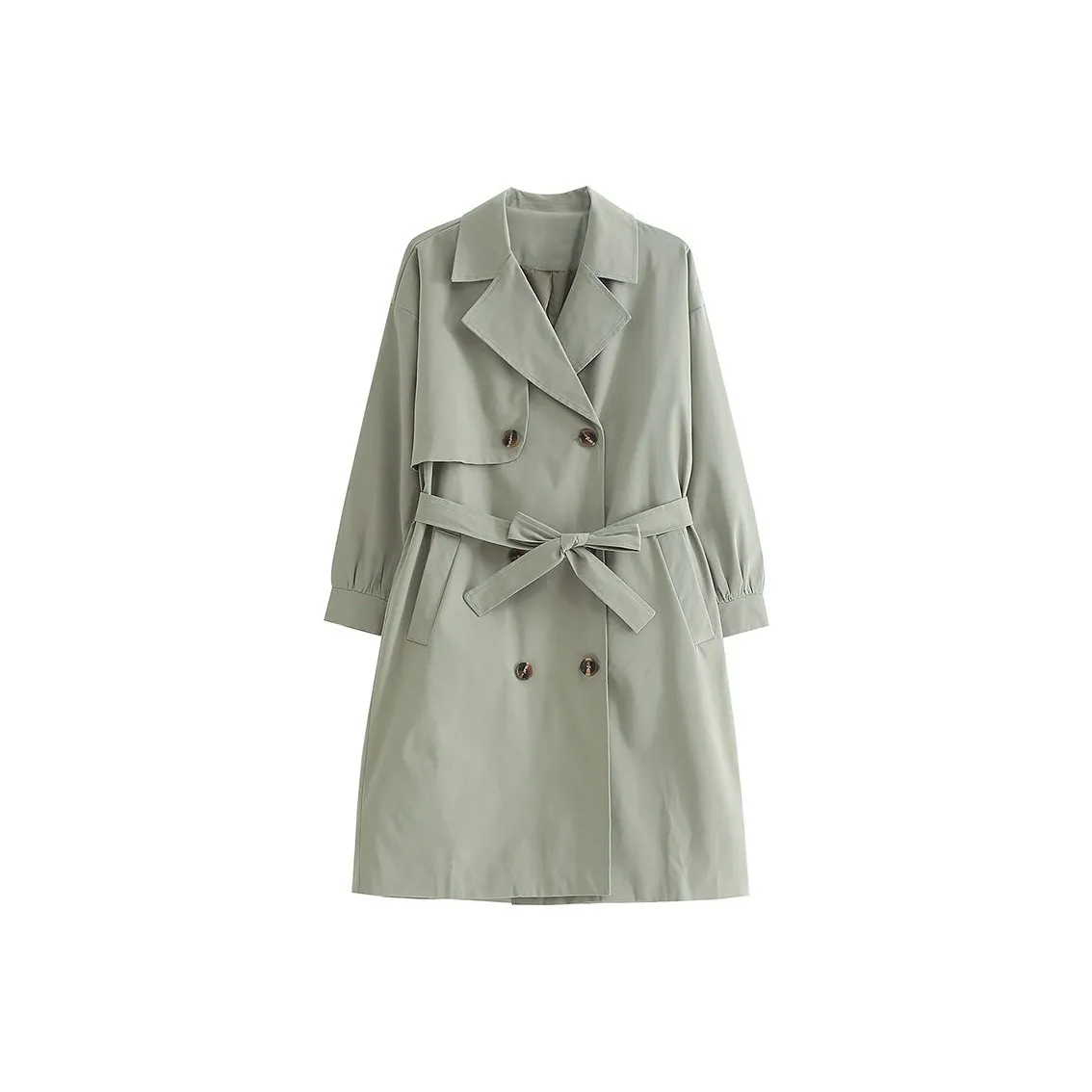 XIANSINIAO Женский пальто зеленого цвета с горошком