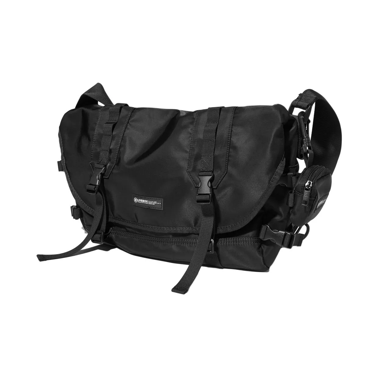 LIVEBOX EN DIRECT Нейлоновая сумка для доставки сумка через плечо унисекс черная