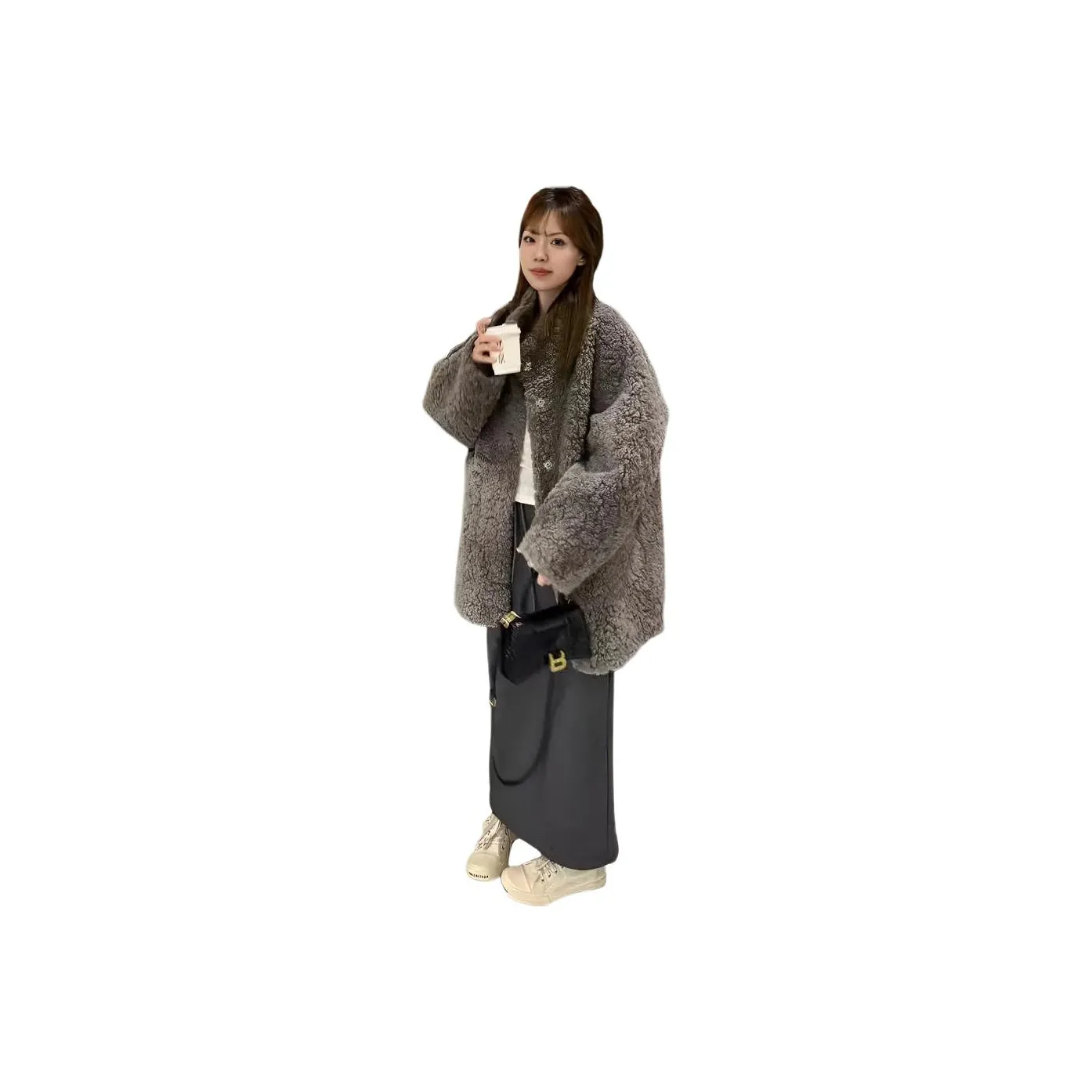 EIDOLON GRAIN Серый Женские Меховые изделия