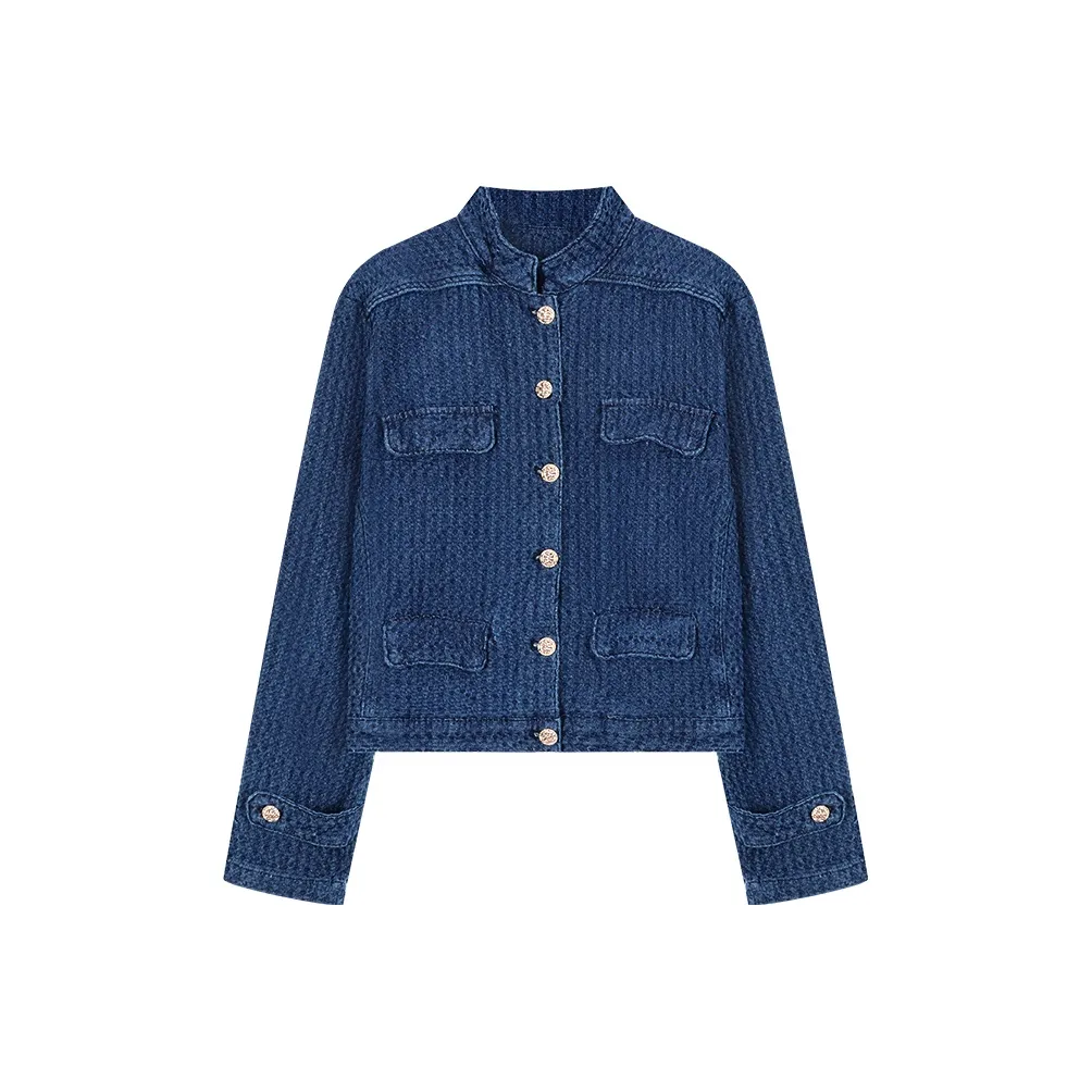 HAPG Джинсовый синий Женская Джинсовая Куртка