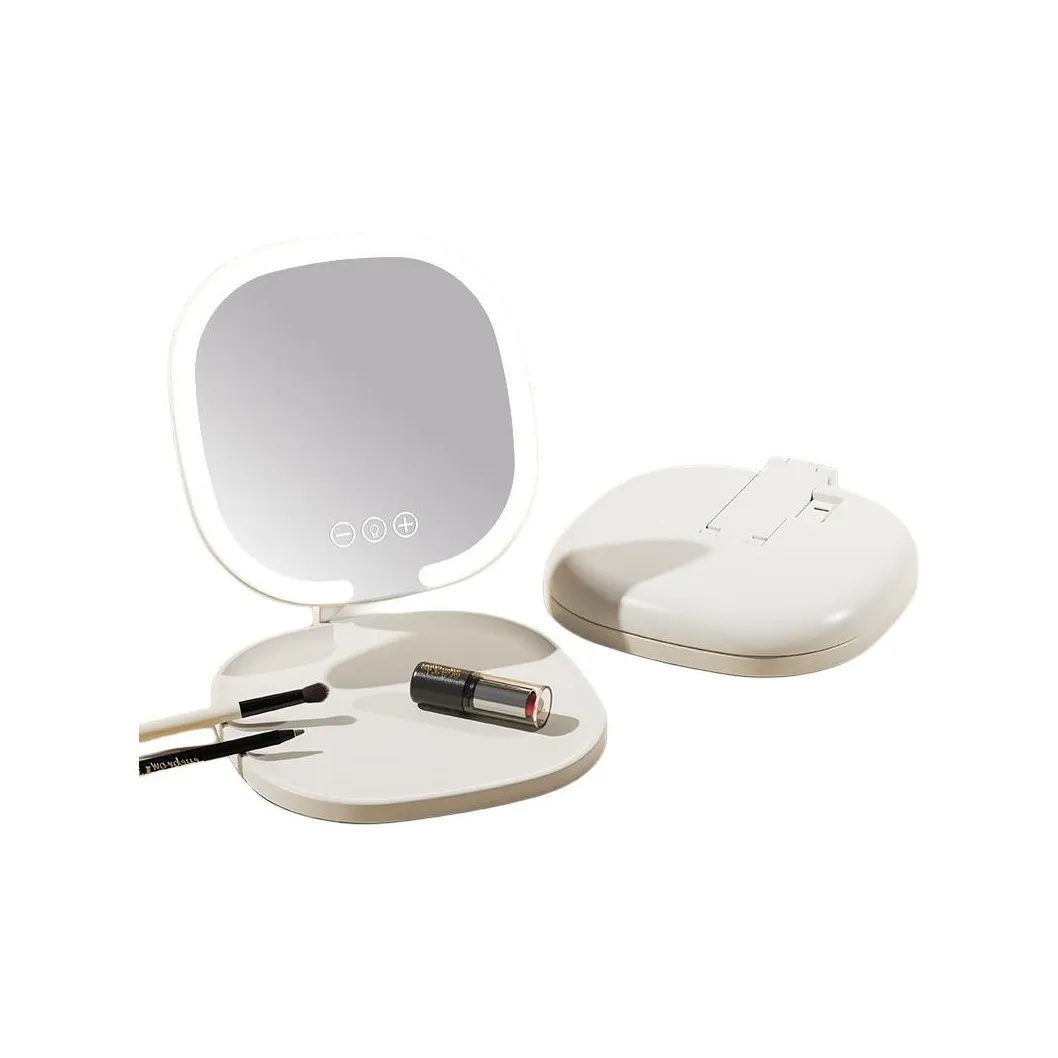 ECOHOME Настольный Студенческий Квартира Складной Портативный LED Зеркало с Светом MAKE UP Зеркала