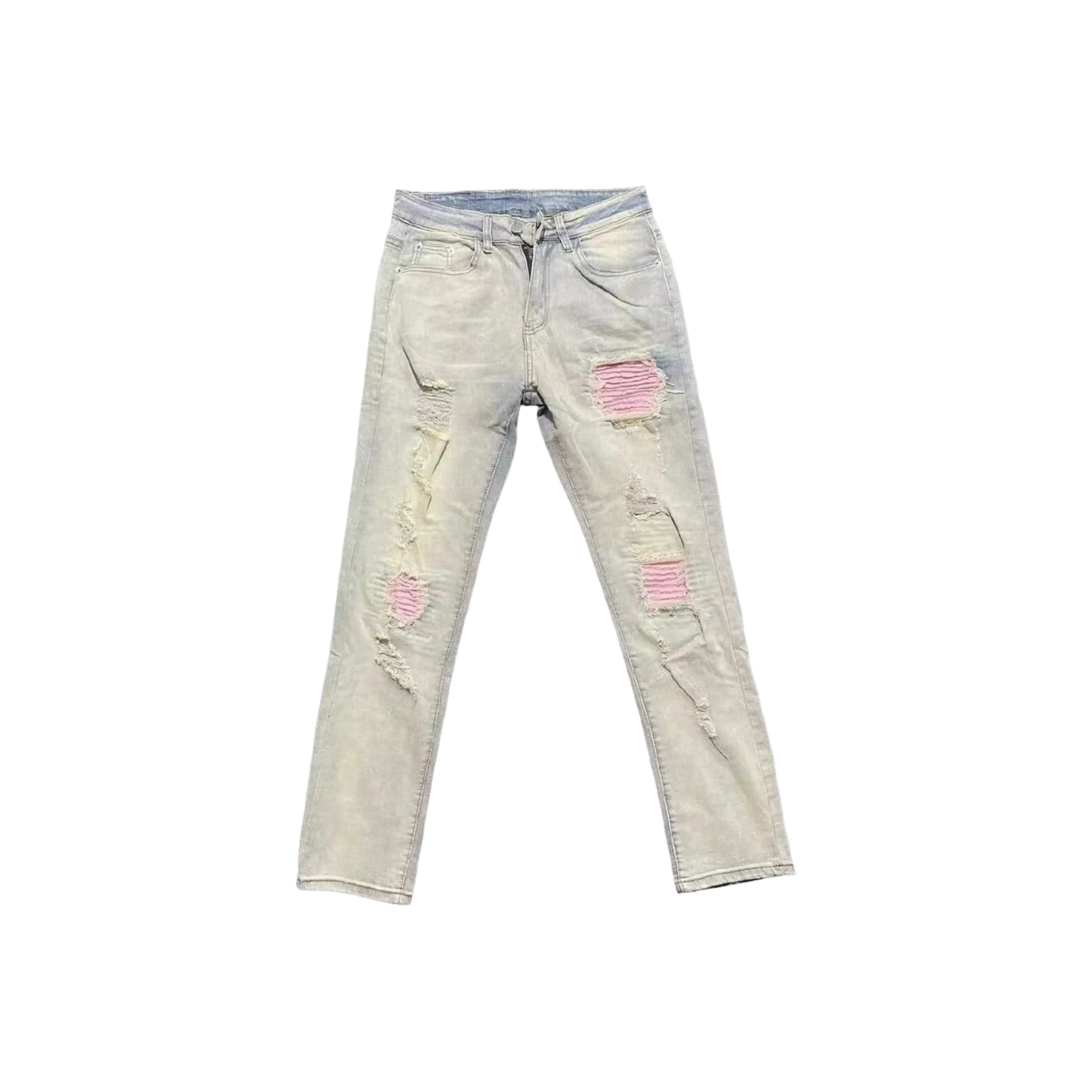 Wooden Rabbit Желтый Грязный Мужские Джинсы