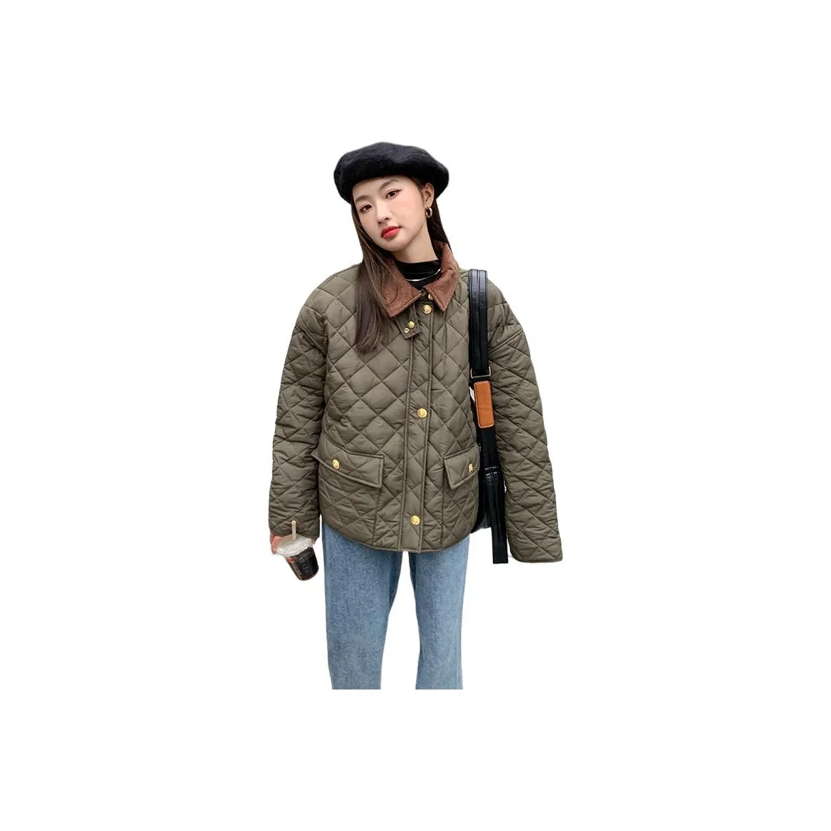 MEXICAN Армейский зеленый Женские пуховики