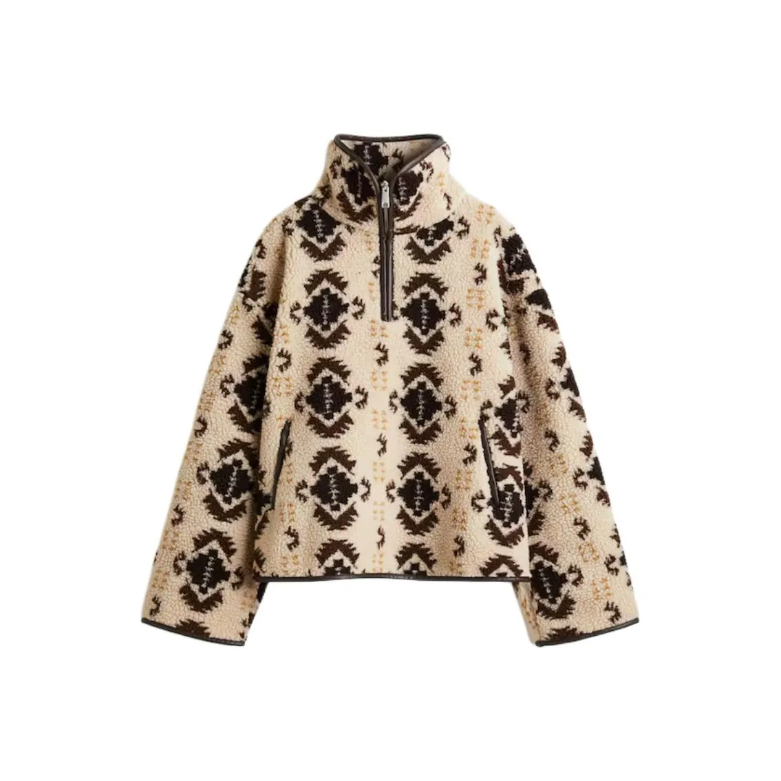 H M Бежевый Узор Женские Свитшоты