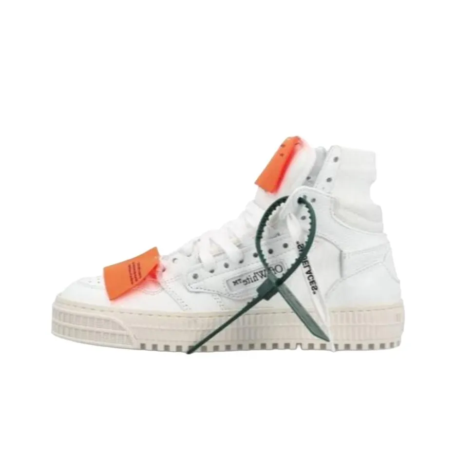 OFF WHITE Skateboard Shoes Men High Top White