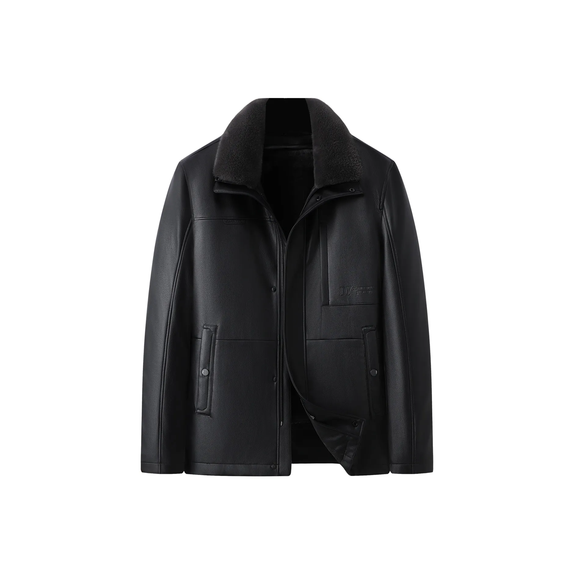 BAISHENGHU Кожа Куртка Мужская