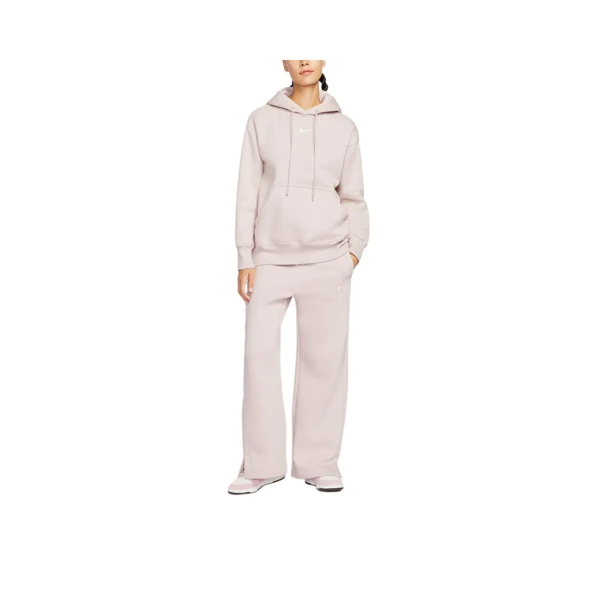 nike AS W NSW PHNX FLC HR Брюки WID Вязаные Тренировочные брюки Женские