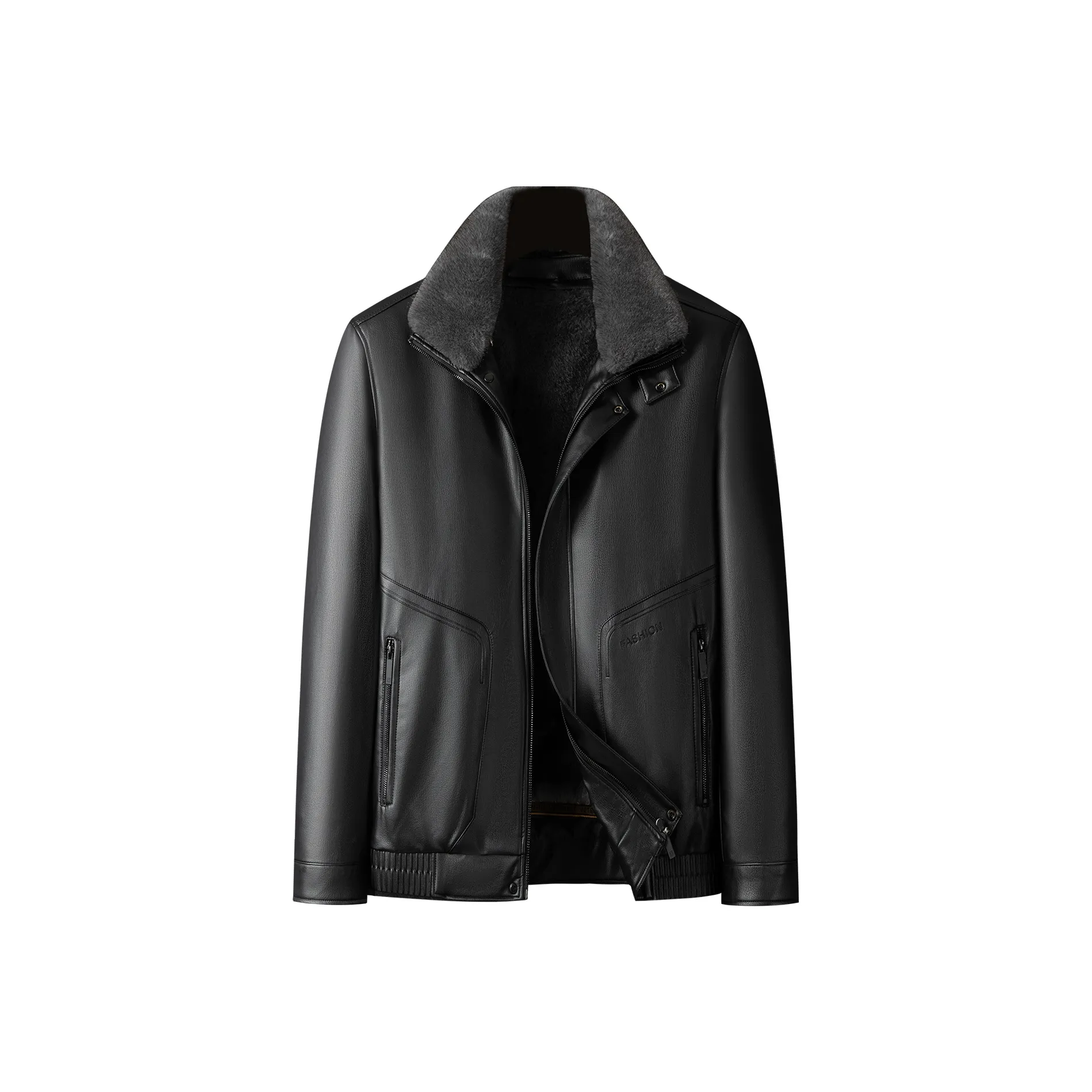 BAISHENGHU Кожа Куртка Мужская